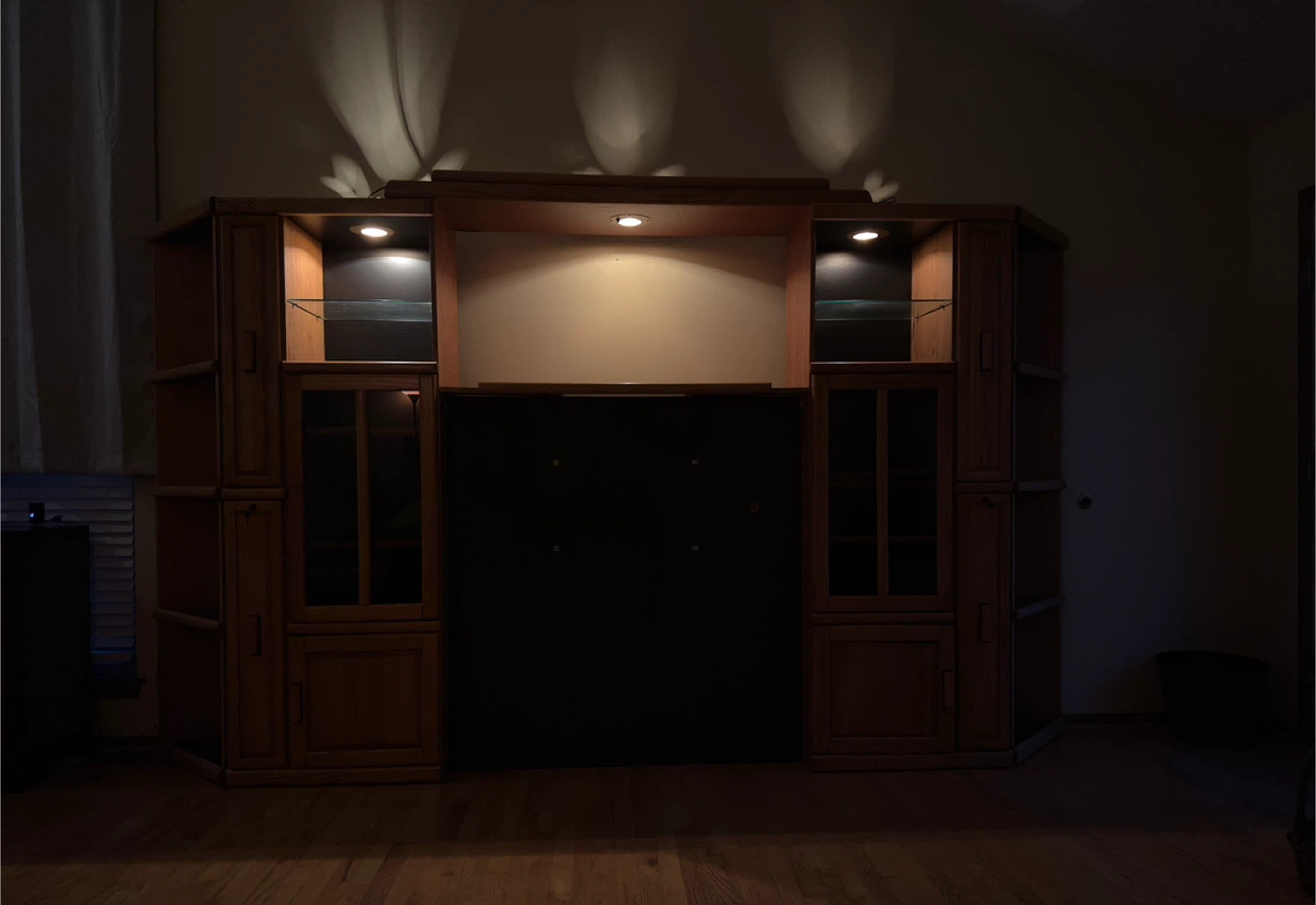 3pc Entertainment Center w/ built in top lighting - photo 4