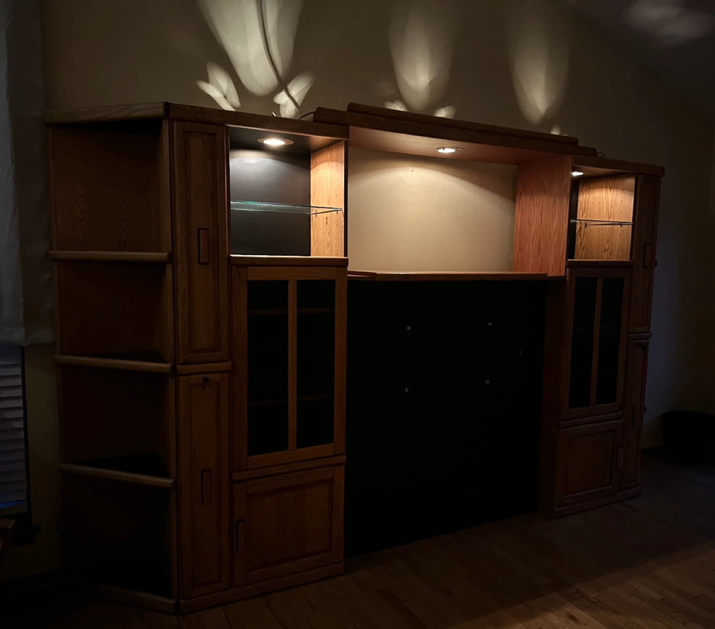 3pc Entertainment Center w/ built in top lighting - photo 2