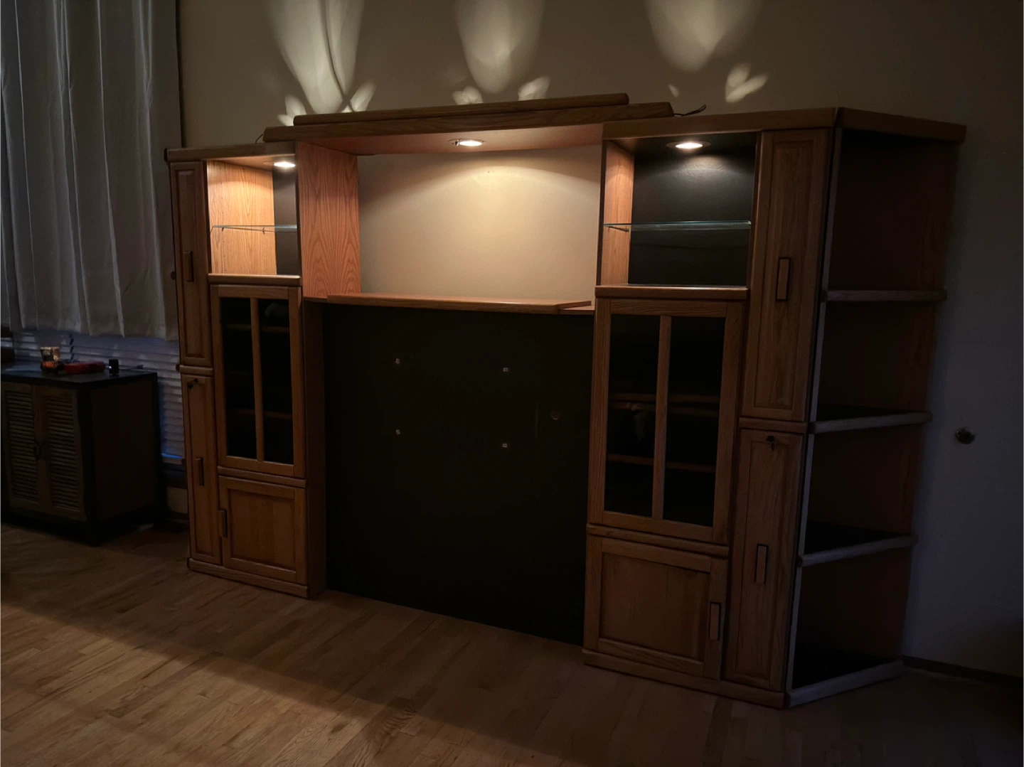 3pc Entertainment Center w/ built in top lighting - photo 5