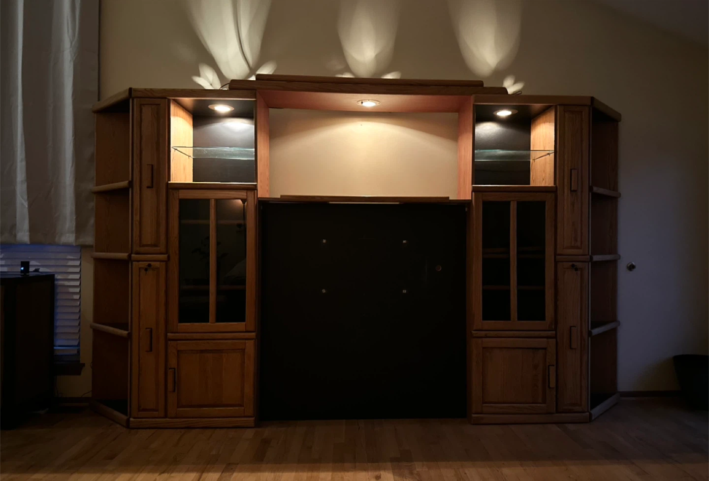 3pc Entertainment Center w/ built in top lighting - photo 3
