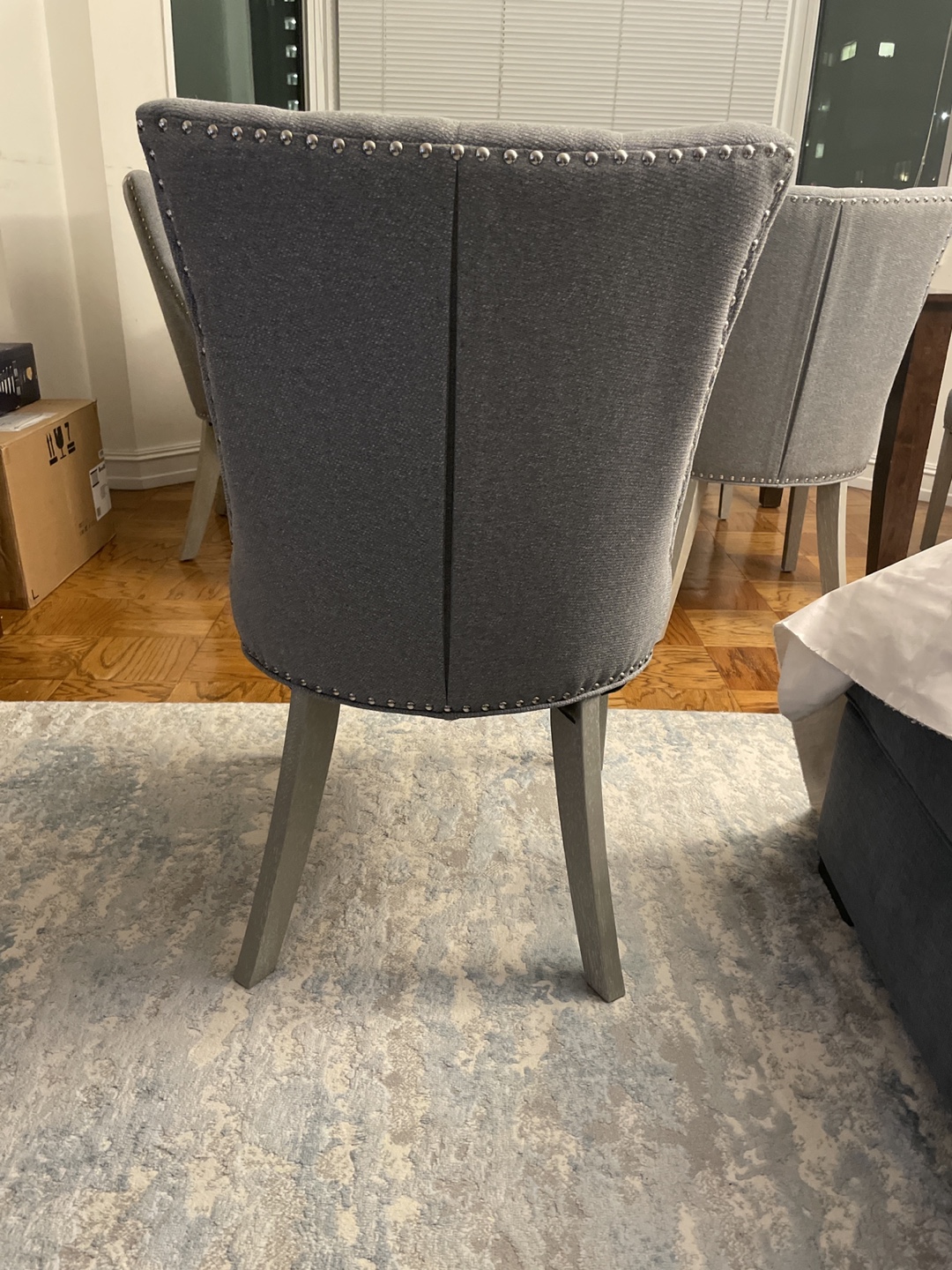 Gray Upholstered Dining Chairs set of 6 - photo 3