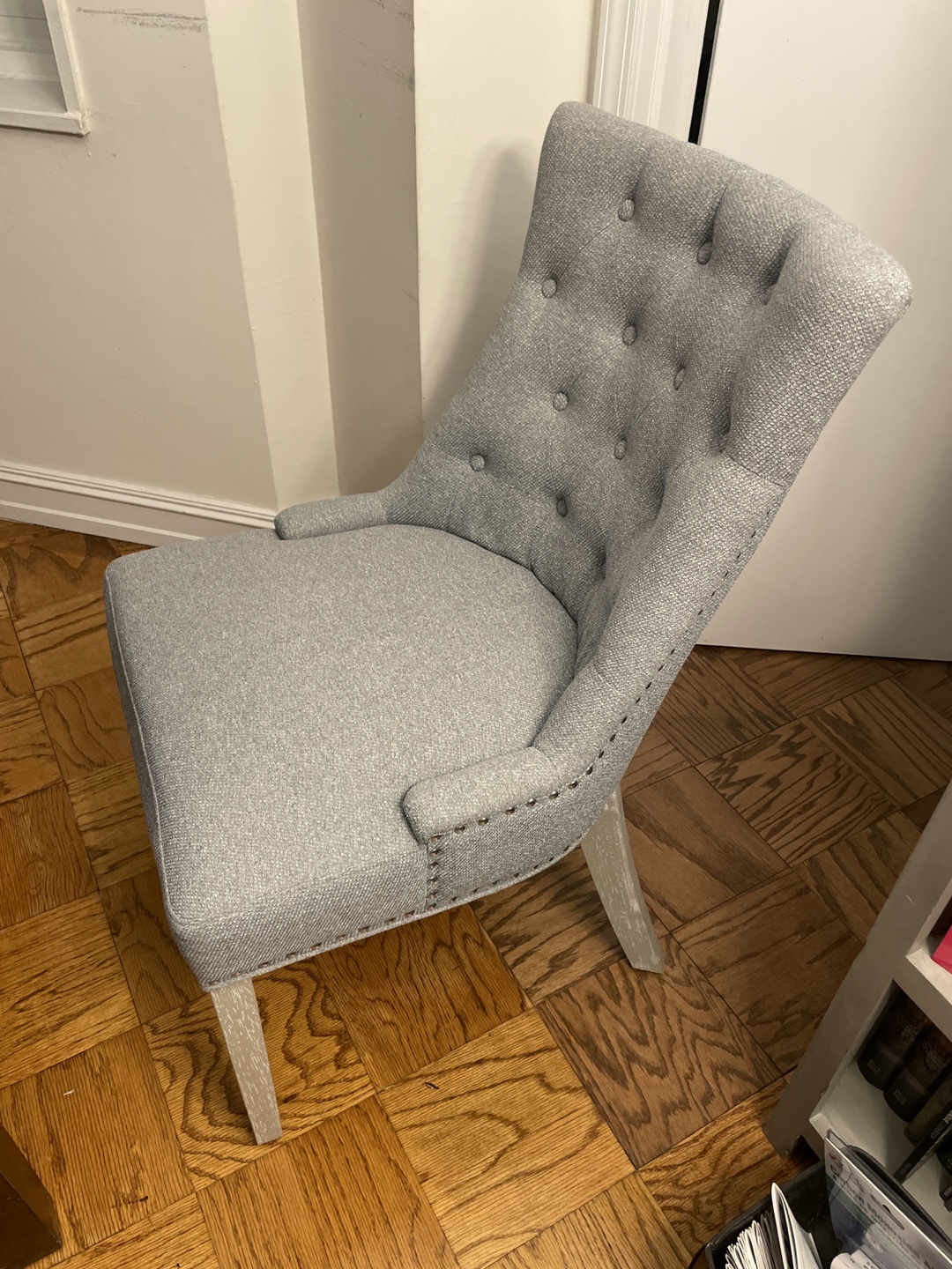 Gray Upholstered Dining Chairs set of 6 - photo 2