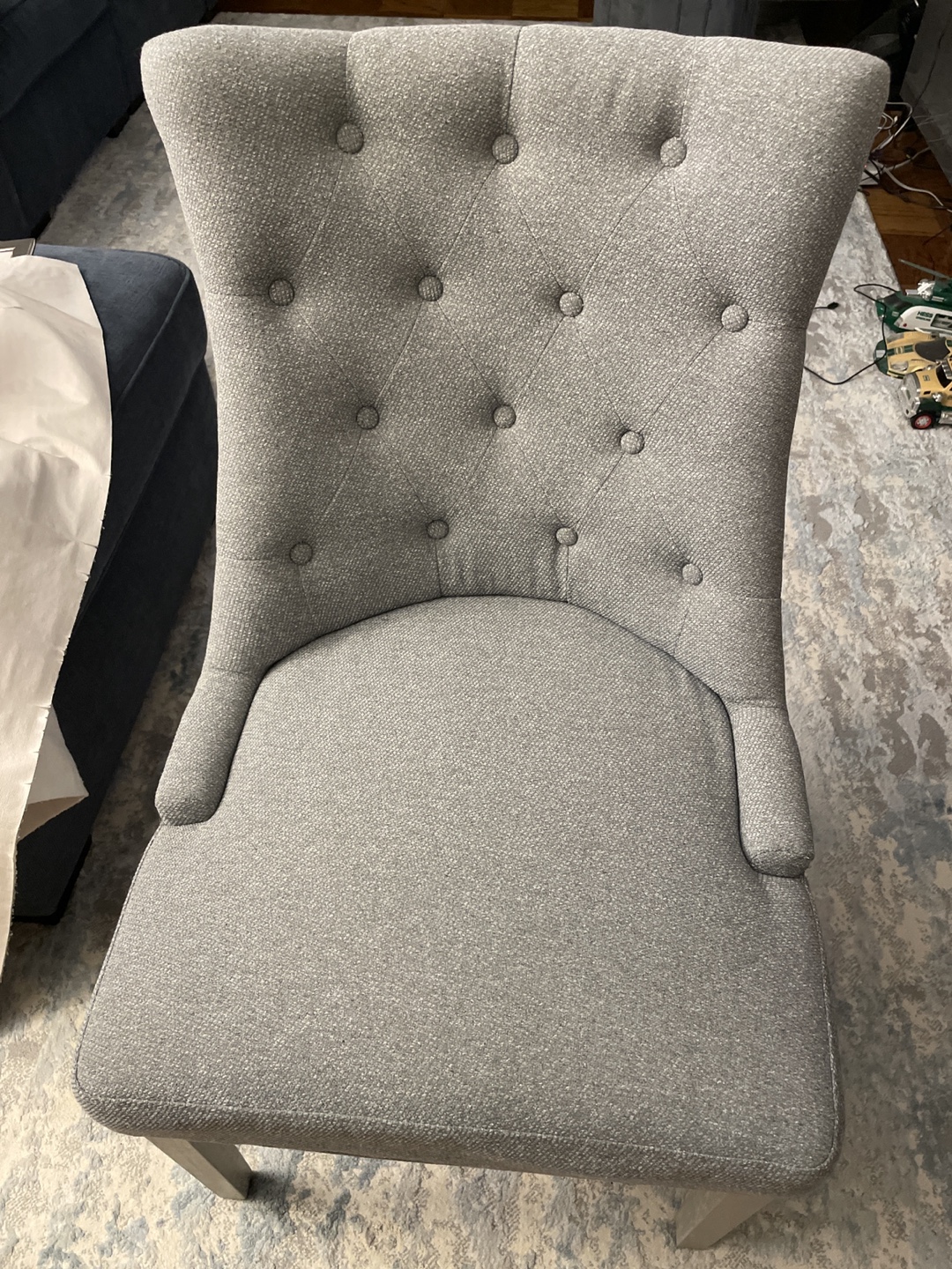 Gray Upholstered Dining Chairs set of 6