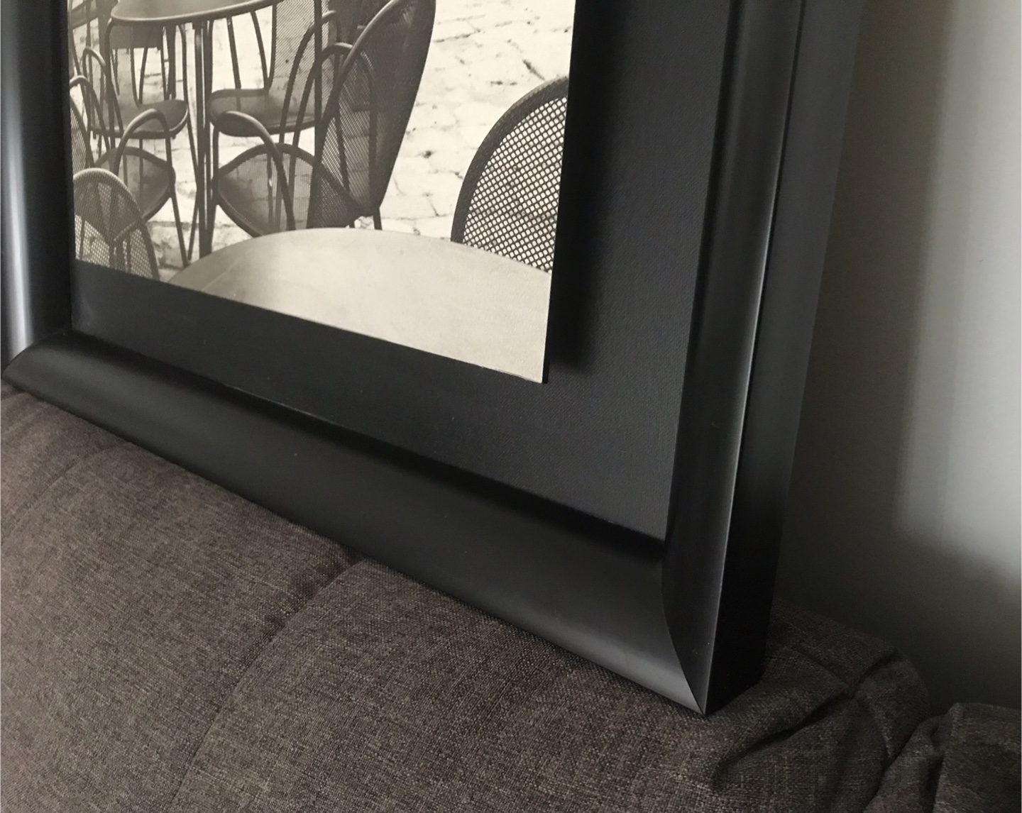 Lg FRENCH BISTRO ART SET, B&W Pair, 22” Square, LIKE NEW! - photo 5