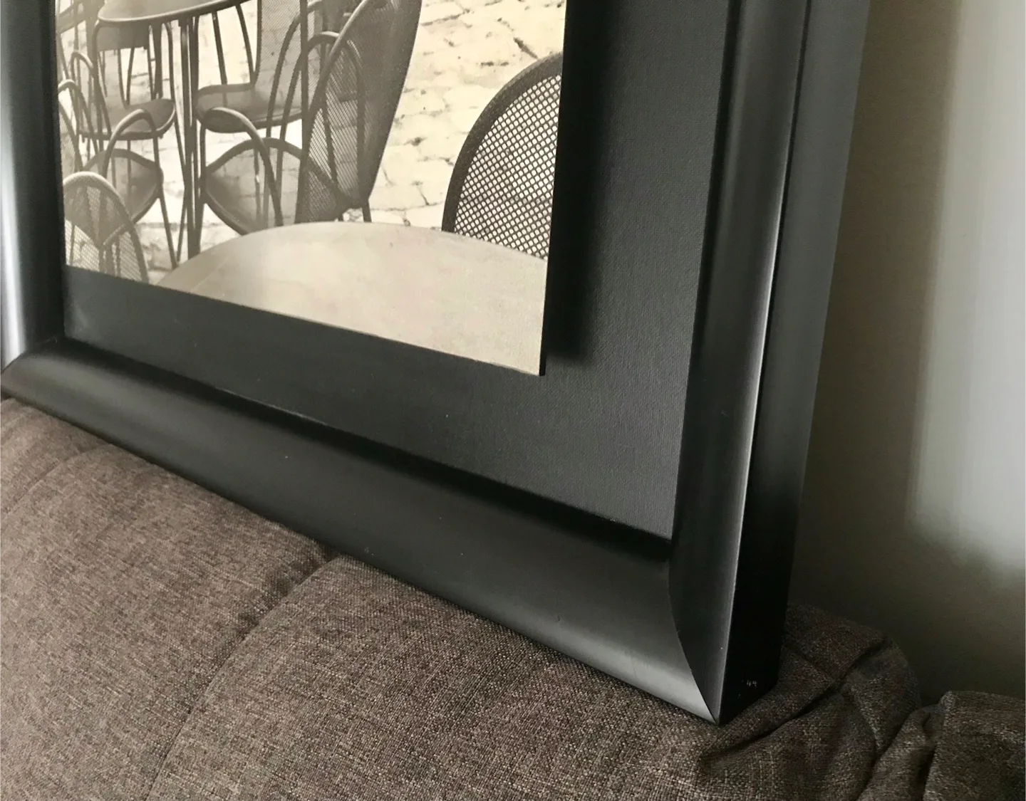 Lg FRENCH BISTRO ART SET, B&W Pair, 22” Square, LIKE NEW! image indicator(7)