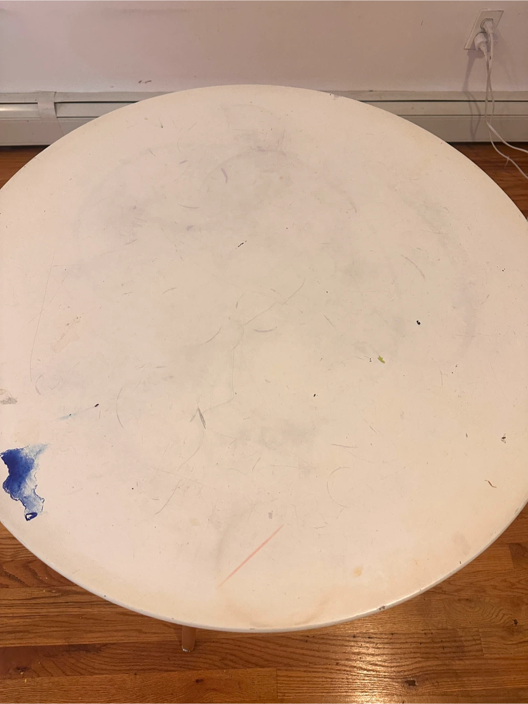 Round White Dining Table - photo 2