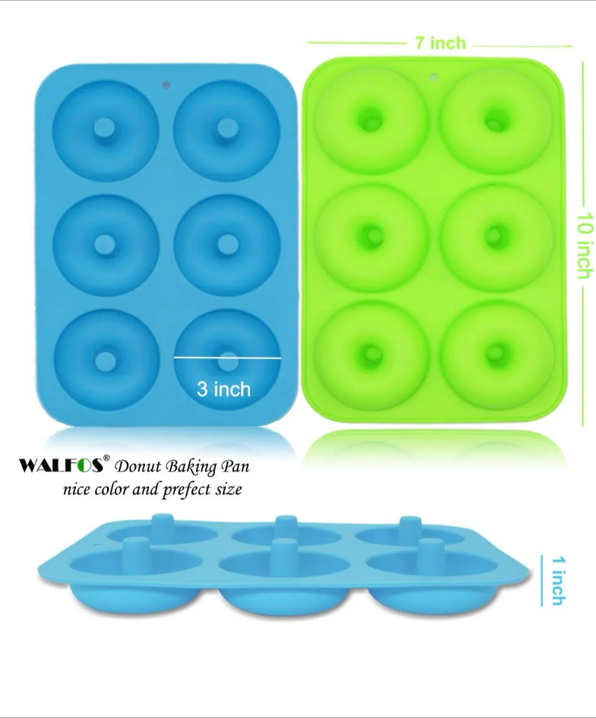 Walfos Silicone Donut Pan - set of 3 , brand new image indicator(6)