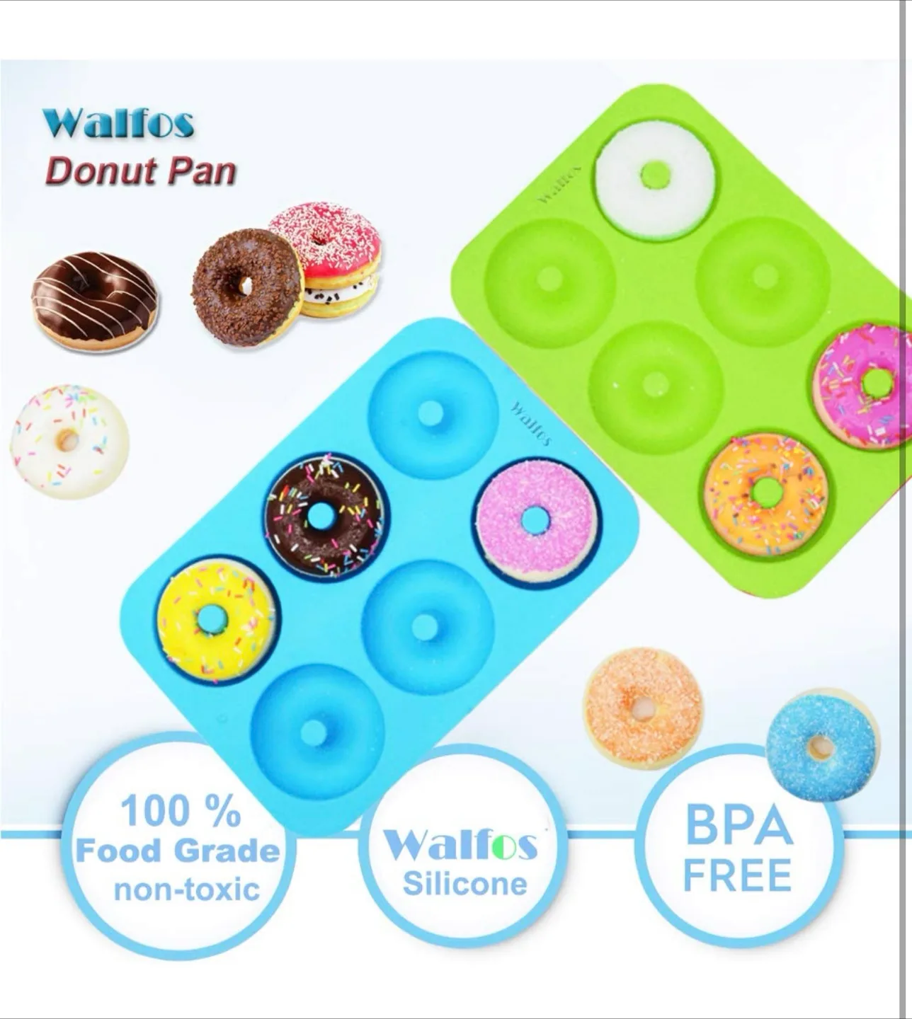 Walfos Silicone Donut Pan - set of 3 , brand new image indicator(4)