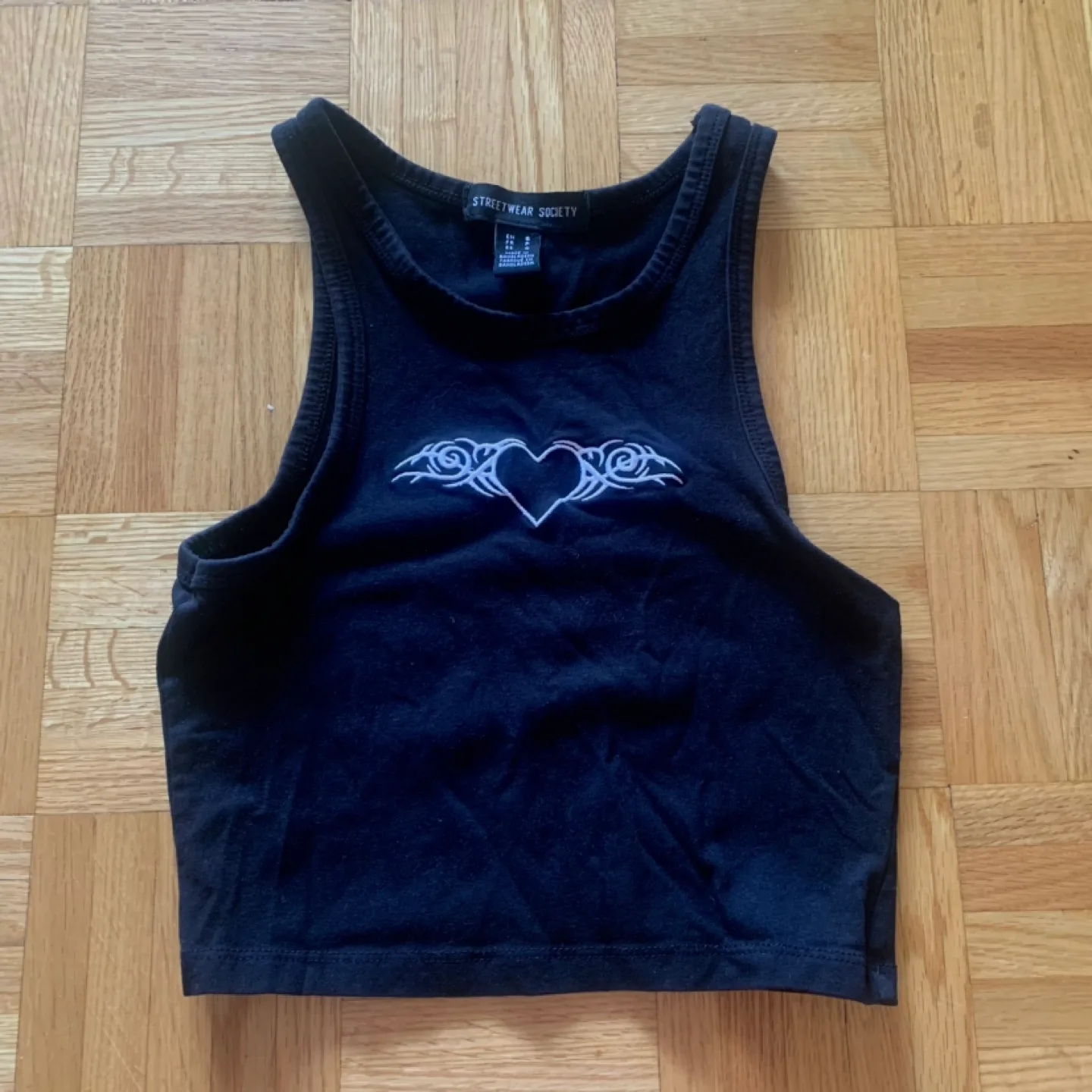 Streetwear Society Black Embroidered Tank Top thumbnail