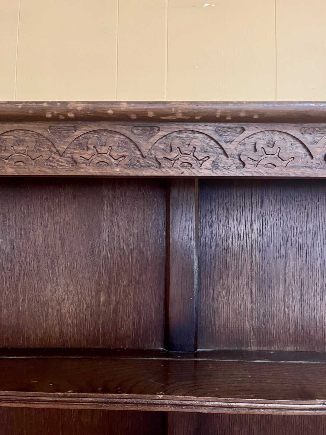 1920’s English Oak 2 piece Hutch - photo 3