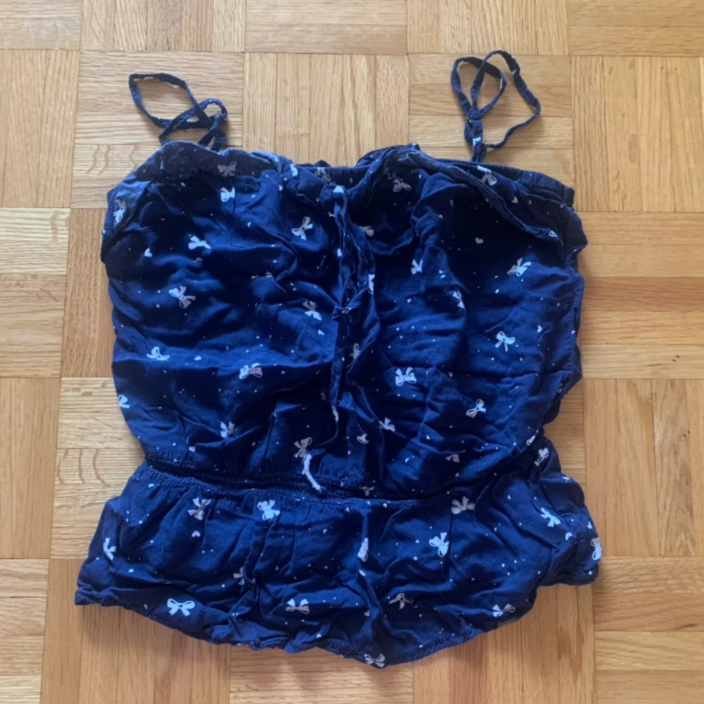 Garage Blue Floral Babydoll Top thumbnail