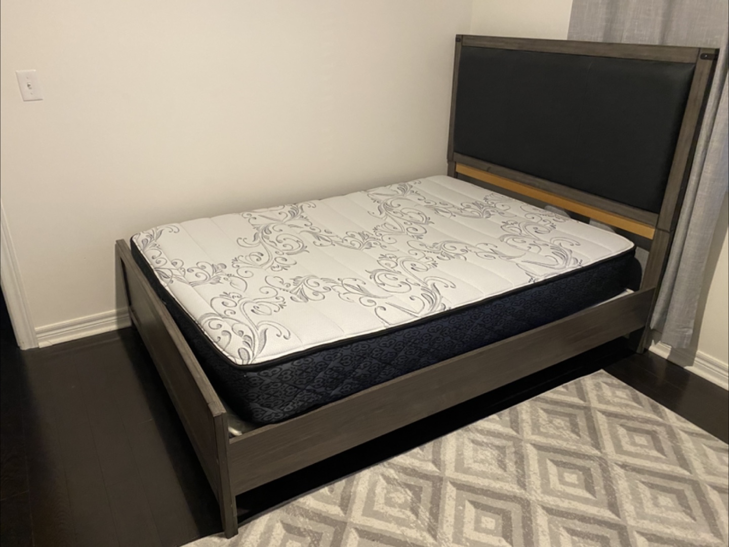 Double/Full Bed Frame with Mattress - photo 2