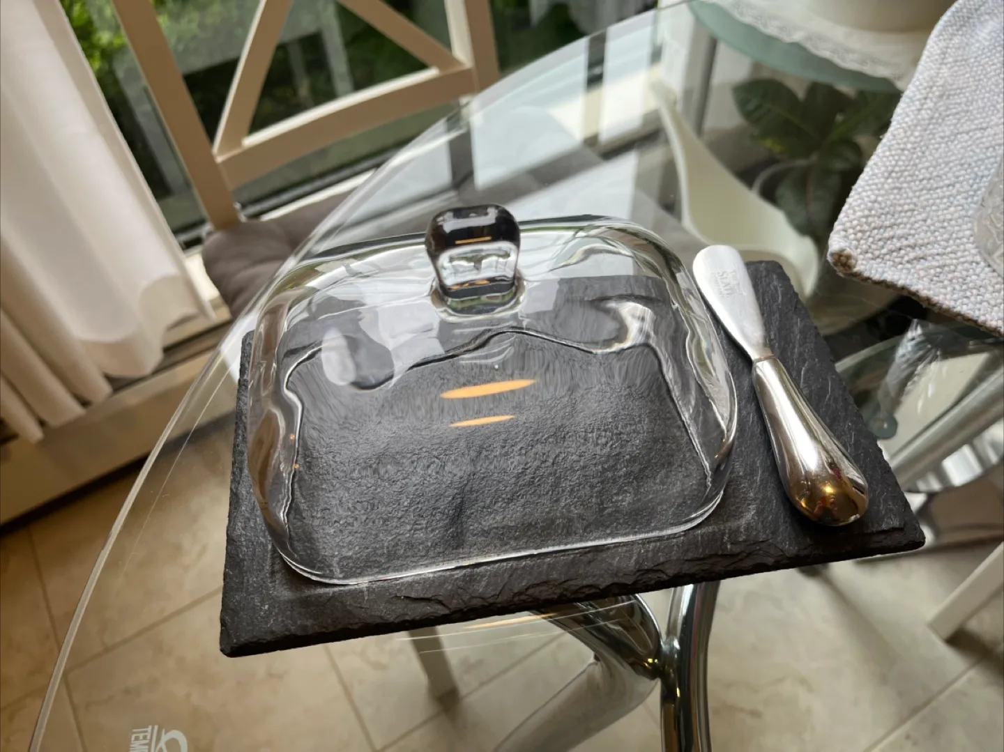 The Just Slate Company Cheese Dome retail $90. thumbnail
