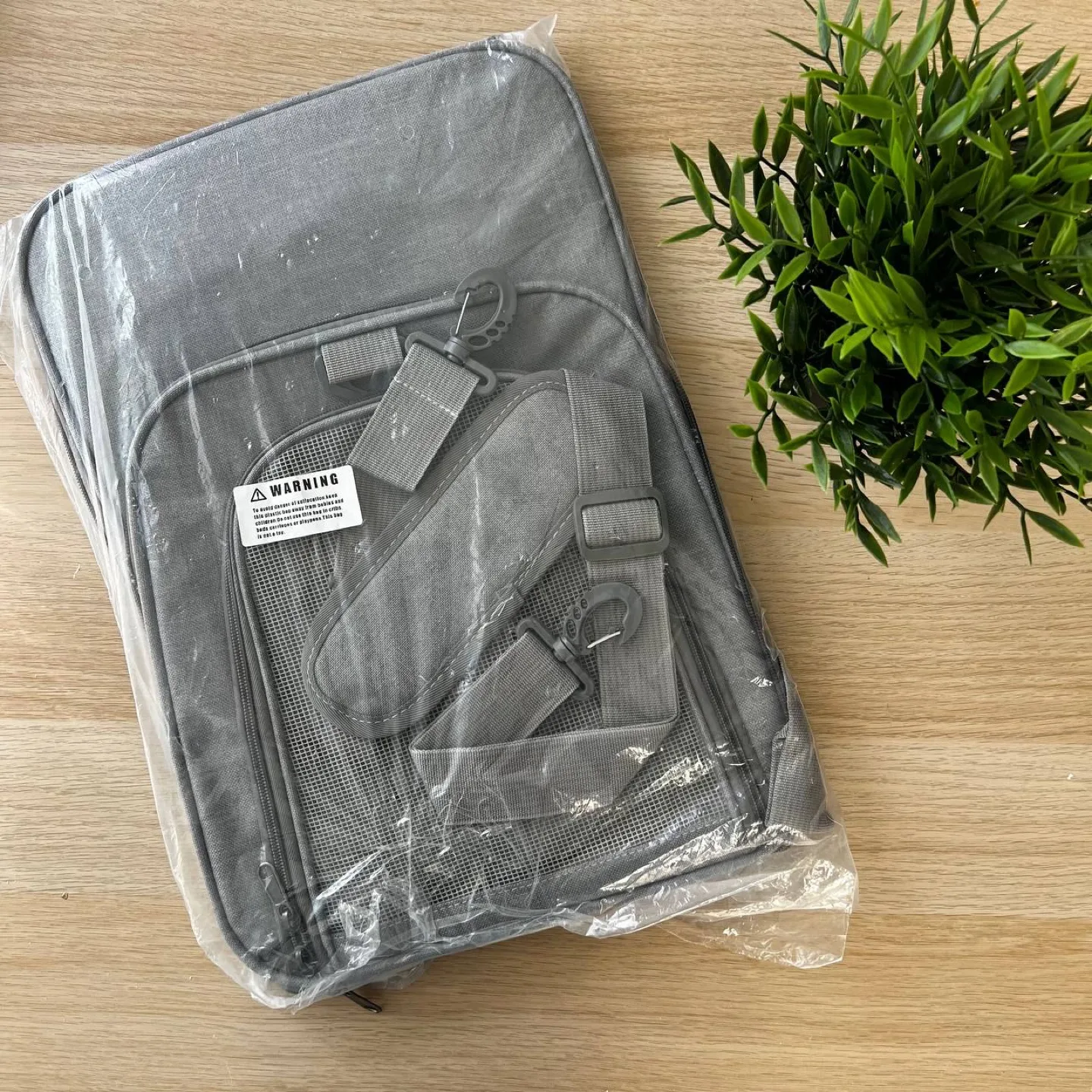 New Pet Carrier - Grey and Black