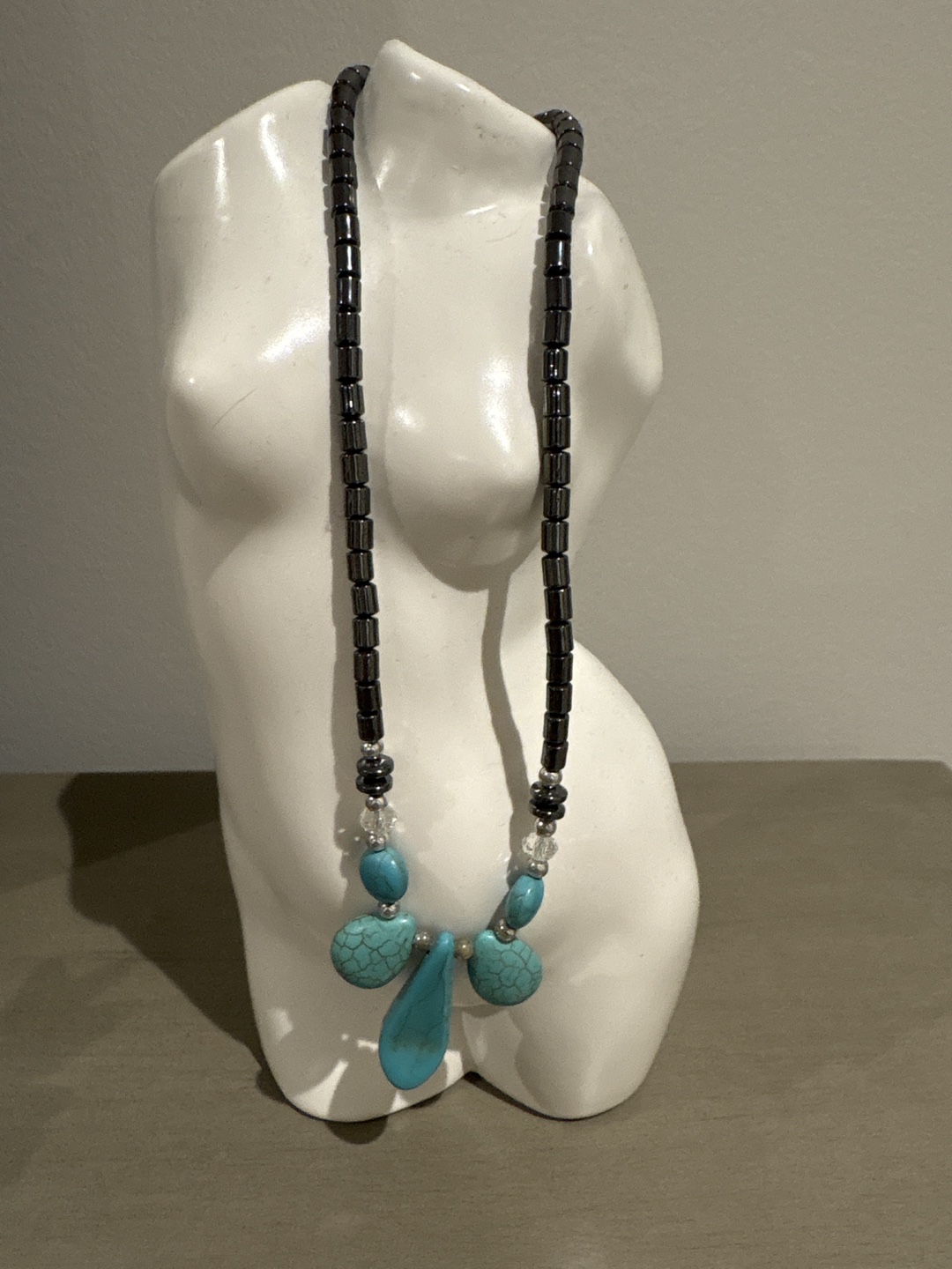 Turquoise & Hematite Necklace