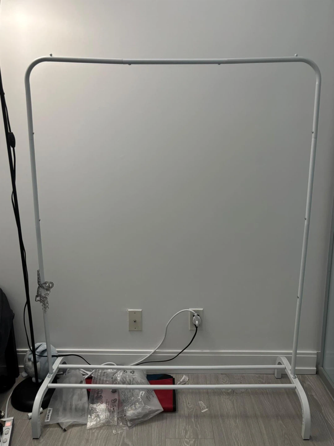 White Metal Clothing Rack