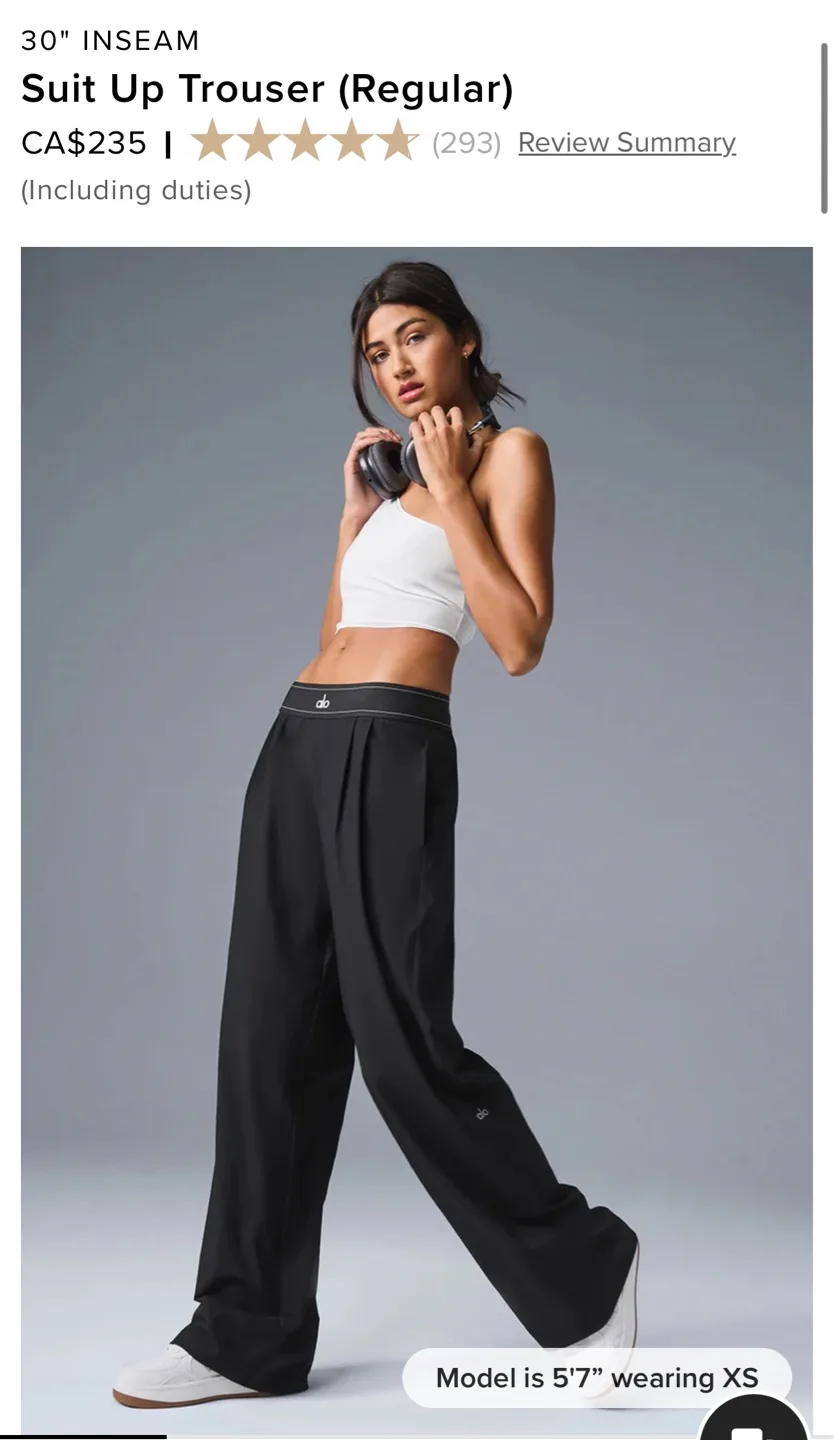 ALO Yoga Aspire Tank & Suit Up Trouser Set image indicator(5)