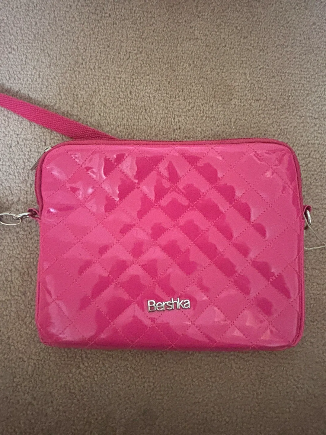 Glossy Pink Crossbody Bag thumbnail