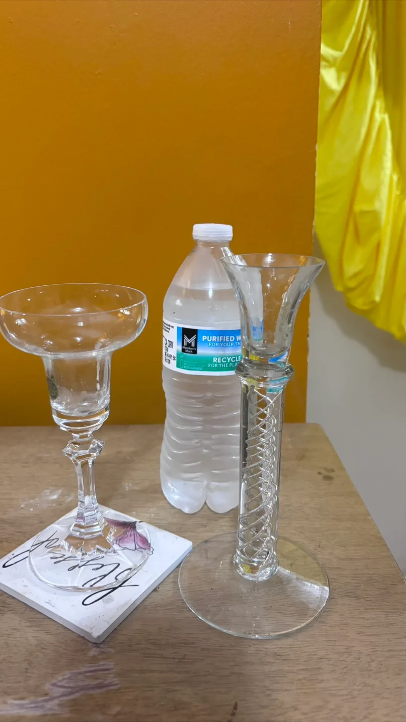 Clear Glass Candlestick Holders - Set of 2 image indicator(2)