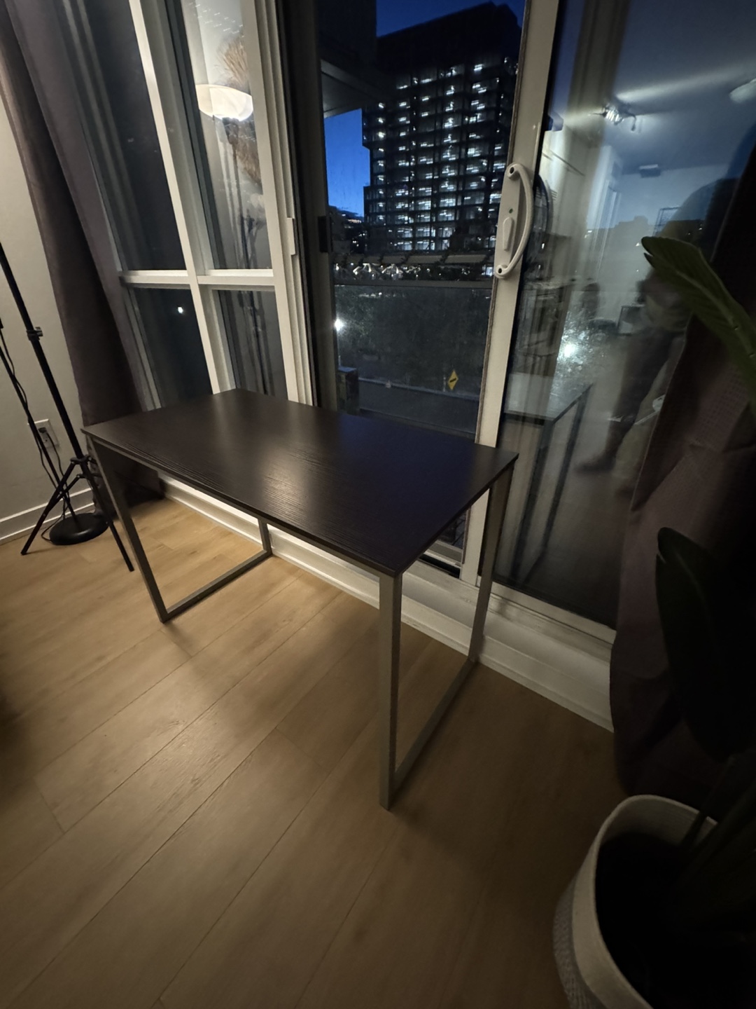 Dark Brown Desk with Metal Legs - photo 5