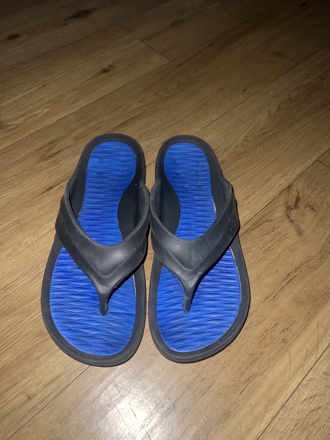 Blue & Black Flip Flops