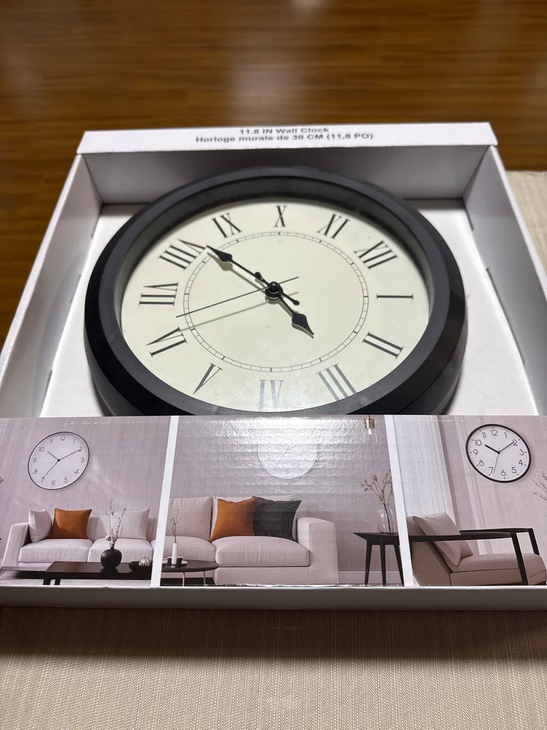 11.8 IN Wall Clock - New in Box! image indicator(2)