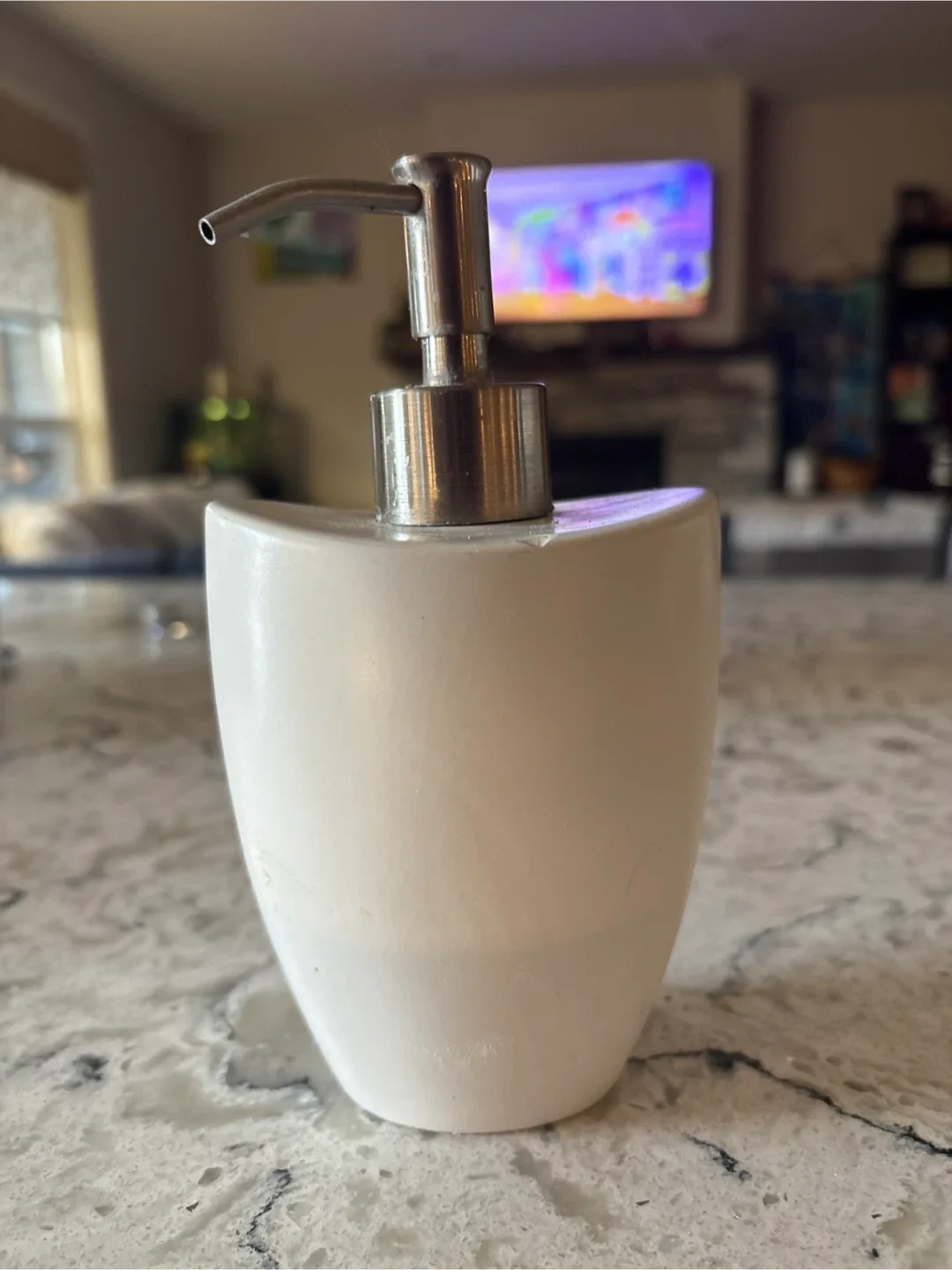 White Ceramic Soap Dispenser