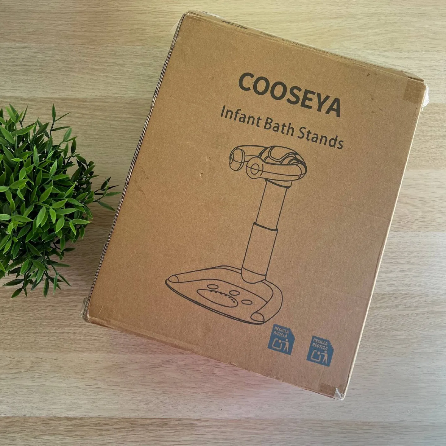 COOSEYA Infant Bath Stand, Grey, 8-36 Months