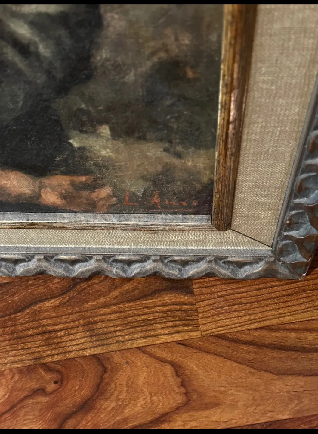 Framed Luigi Amato Mother Love Italian Impressionist image indicator(4)