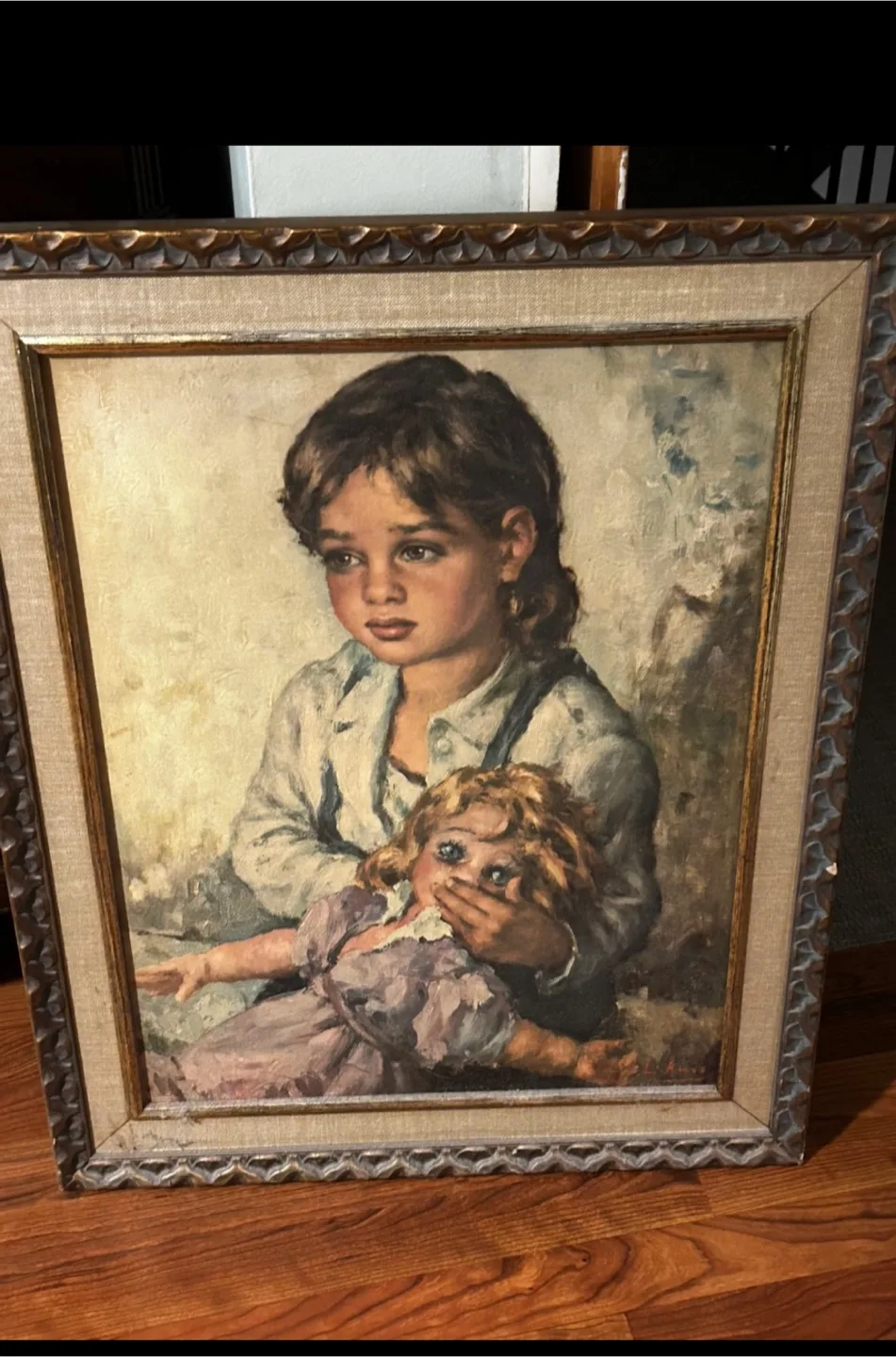 Framed Luigi Amato Mother Love Italian Impressionist thumbnail