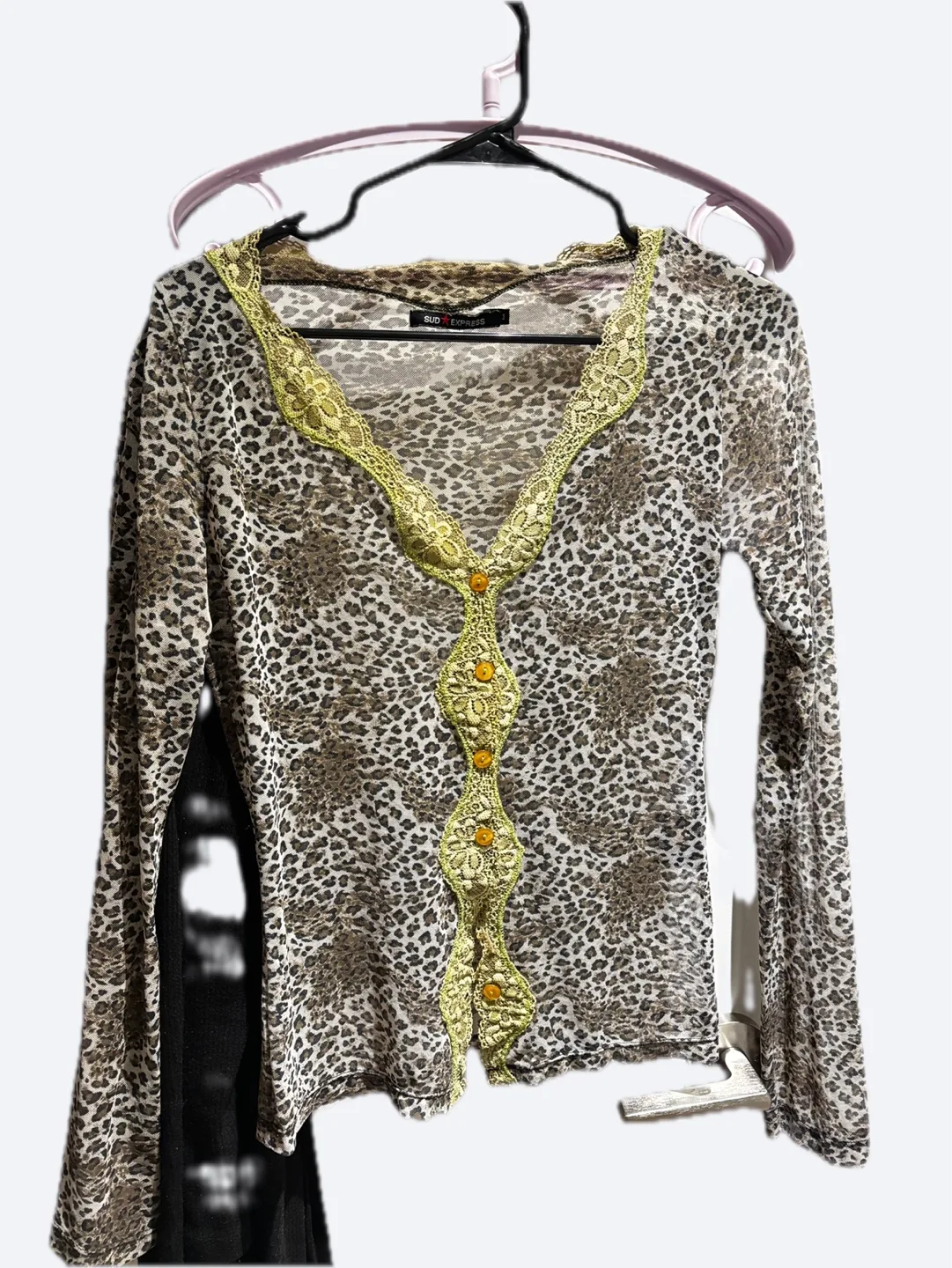 Sud Express Leopard Print Long Sleeve Top thumbnail