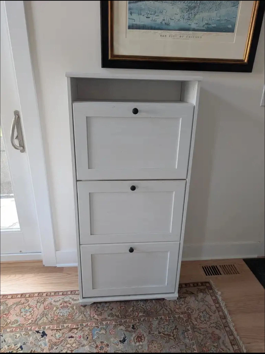 Ikea Brusali White Shoe Cabinet