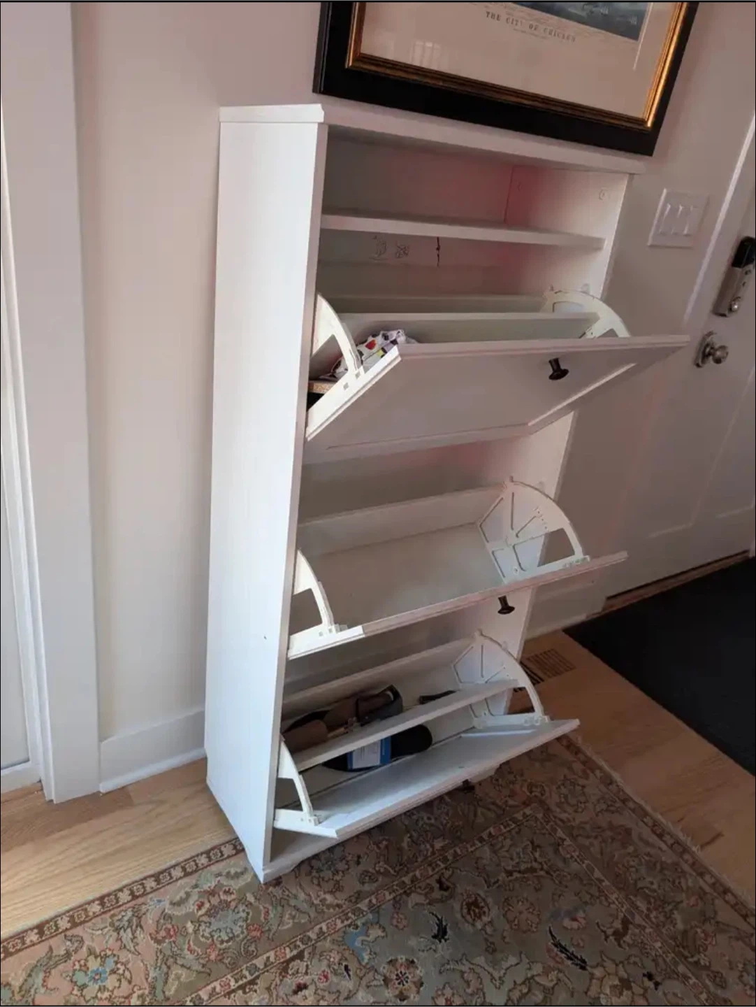 Ikea Brusali White Shoe Cabinet - photo 2