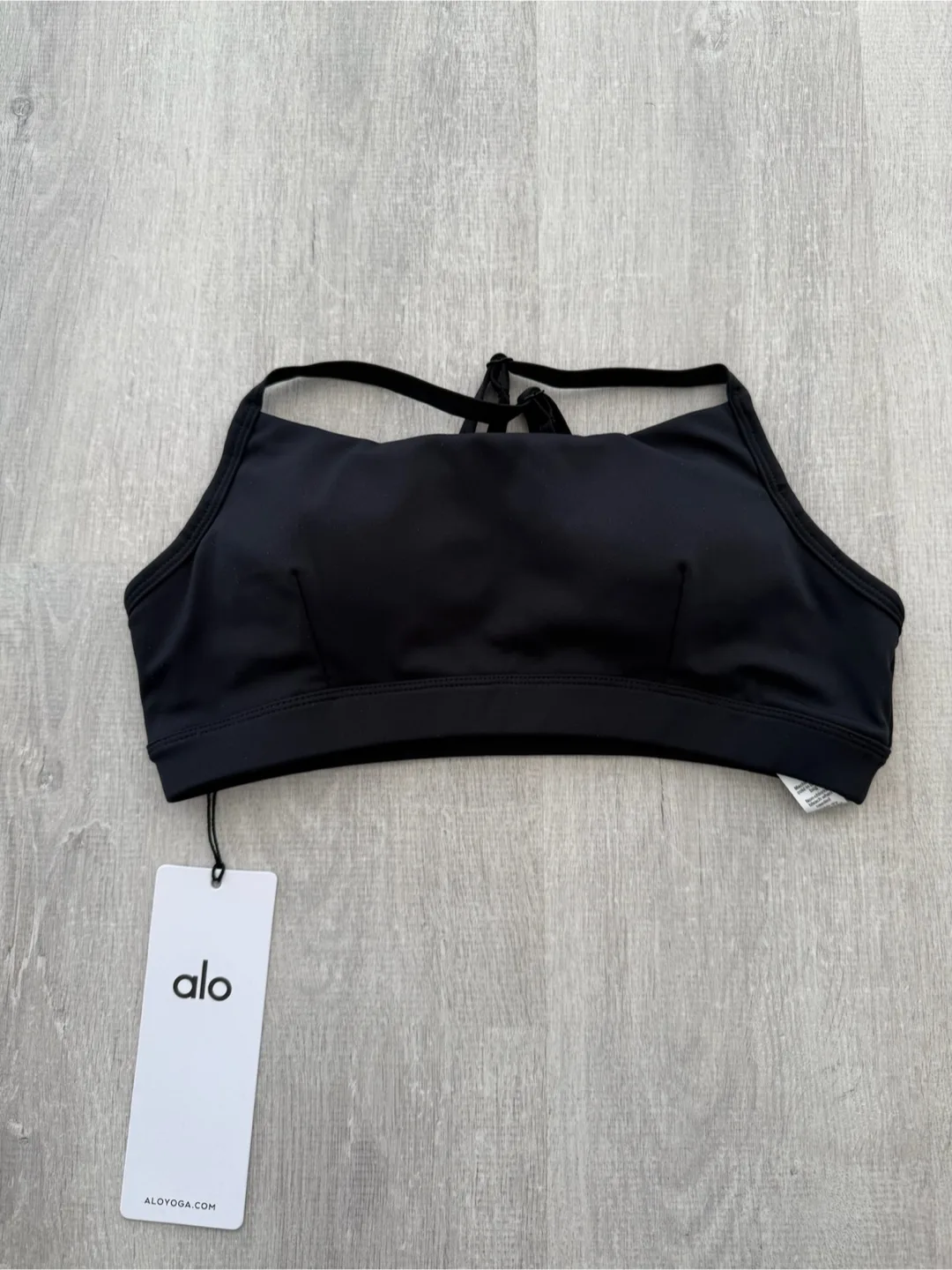 ALO Airlift Intrigue Bra - Black thumbnail