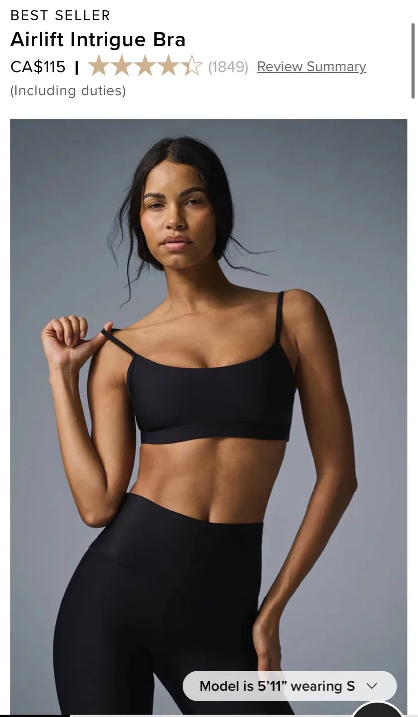 ALO Airlift Intrigue Bra - Black image indicator(4)