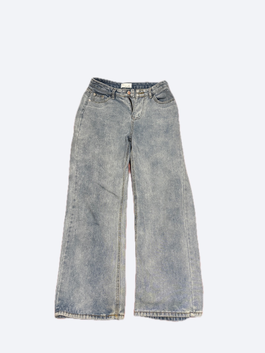 Wide Leg Jeans, Light Wash Denim
