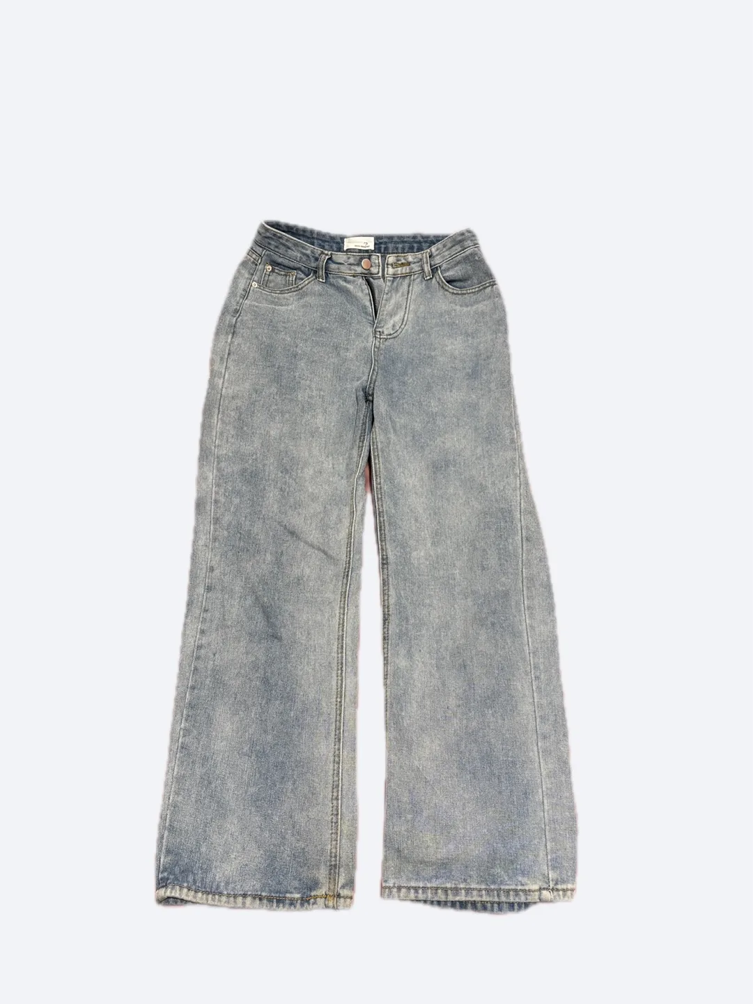 Wide Leg Jeans, Light Wash Denim thumbnail