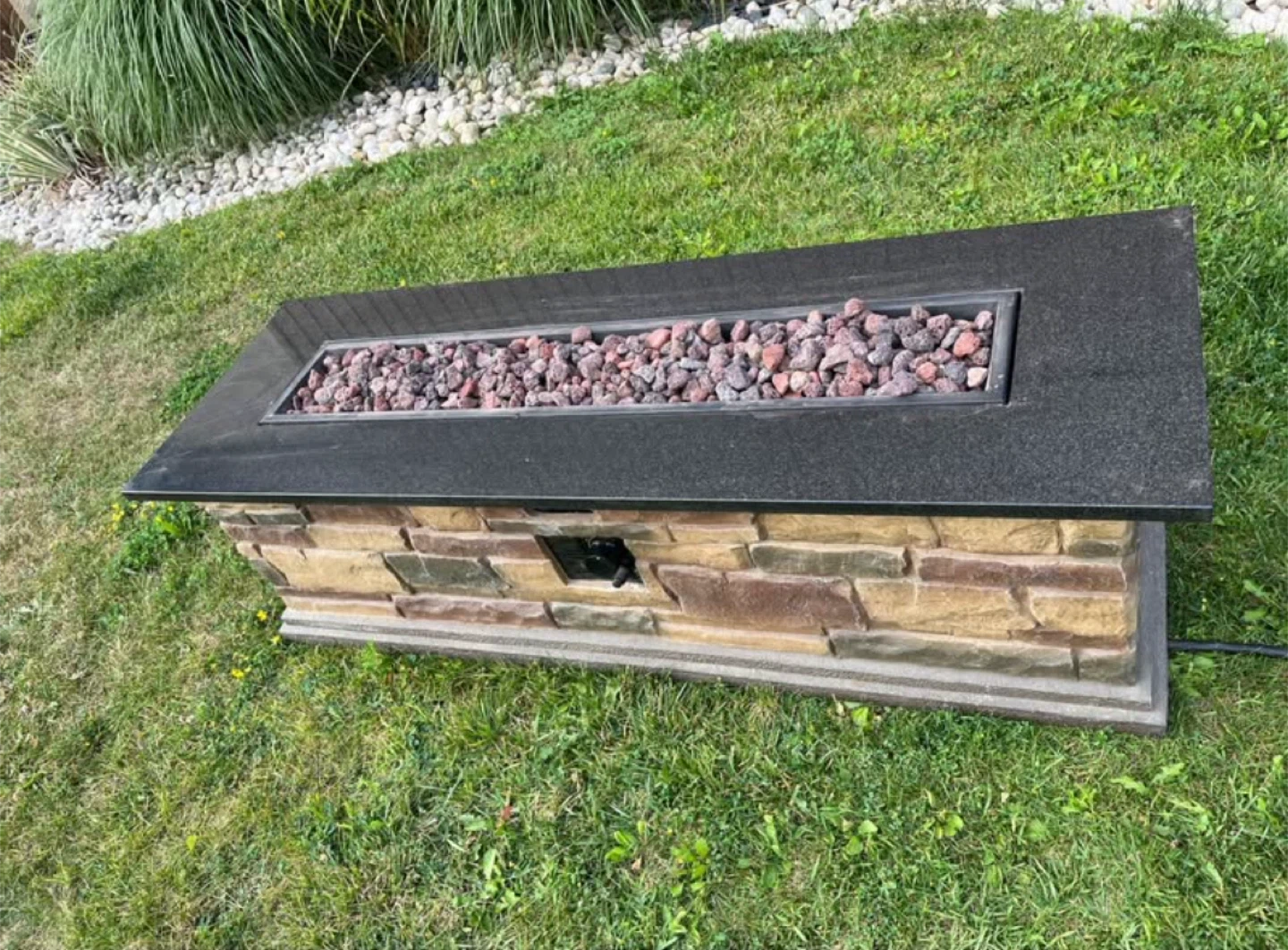 🔥 FOR SALE: Outdoor Propane Large Fire Pit – Black Granite Top 🔥 - photo 5