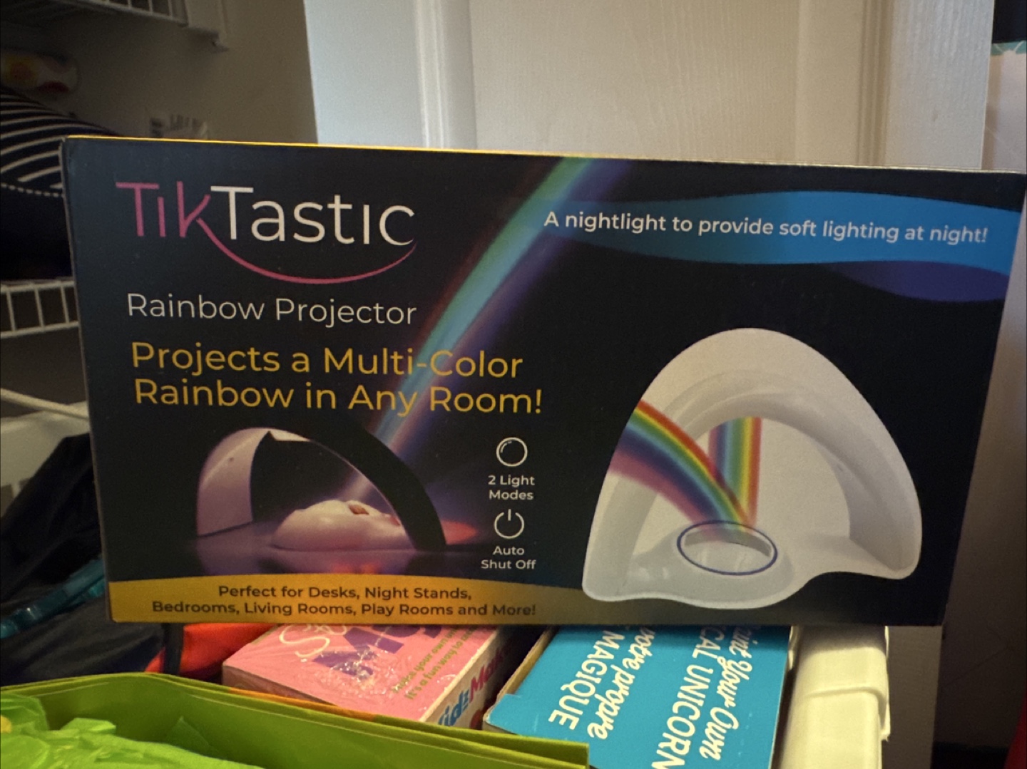 TikTastic Rainbow Projector Night Light