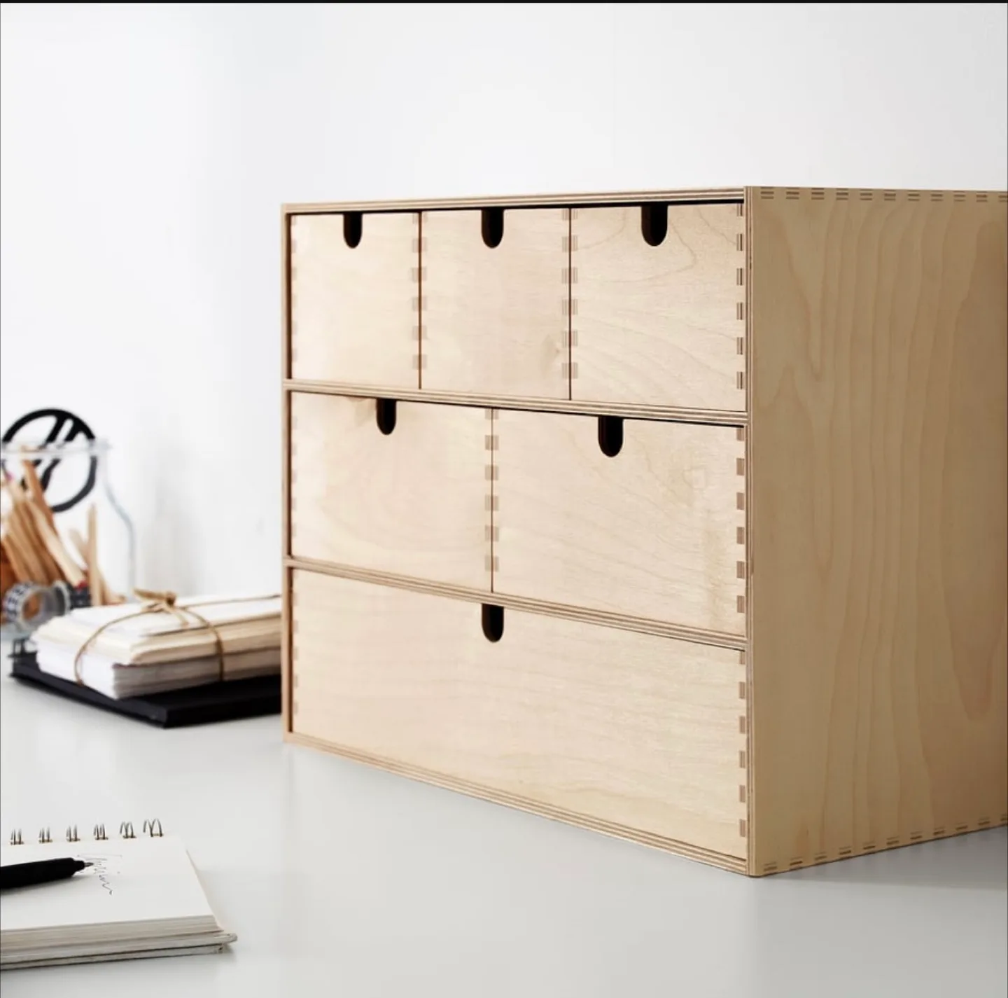 Ikea Moppe Mini Chest of Drawers, Birch Plywood image indicator(2)