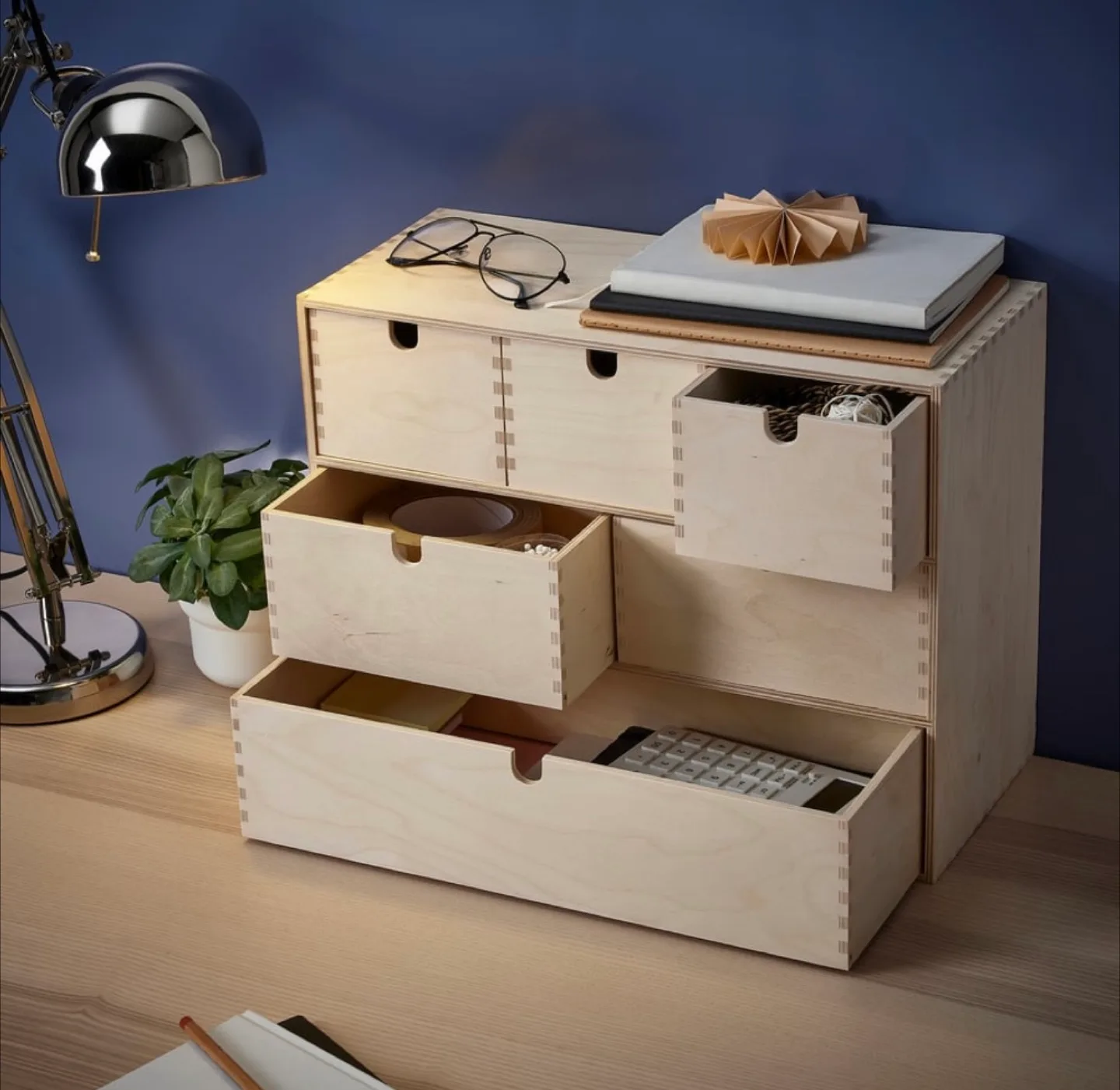 Ikea Moppe Mini Chest of Drawers, Birch Plywood thumbnail