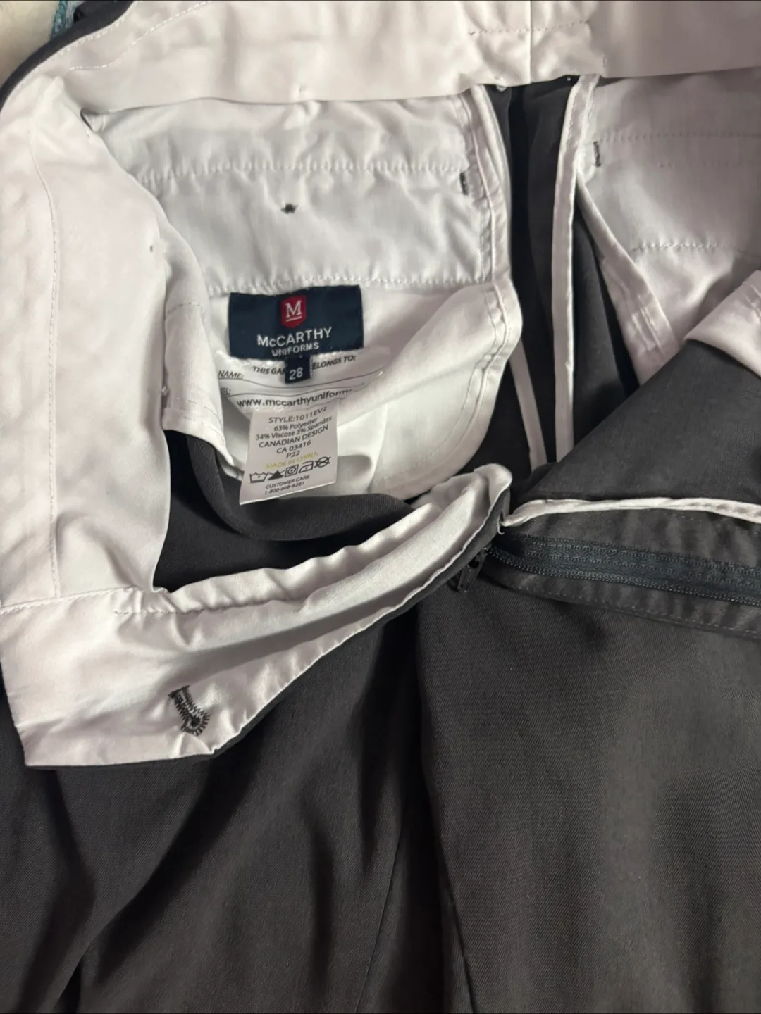 McCarthy Uniforms Grey Pants Size 28&29 image indicator(5)