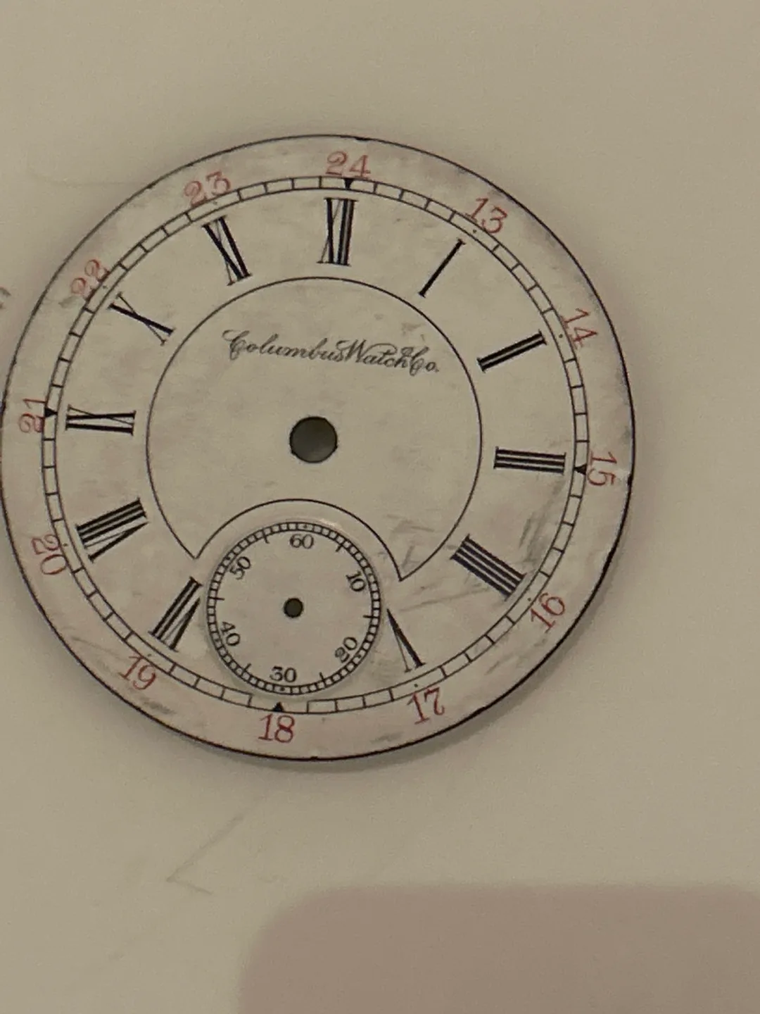 Face or Dial Columbus Watch Co. Vintage Watch Face thumbnail