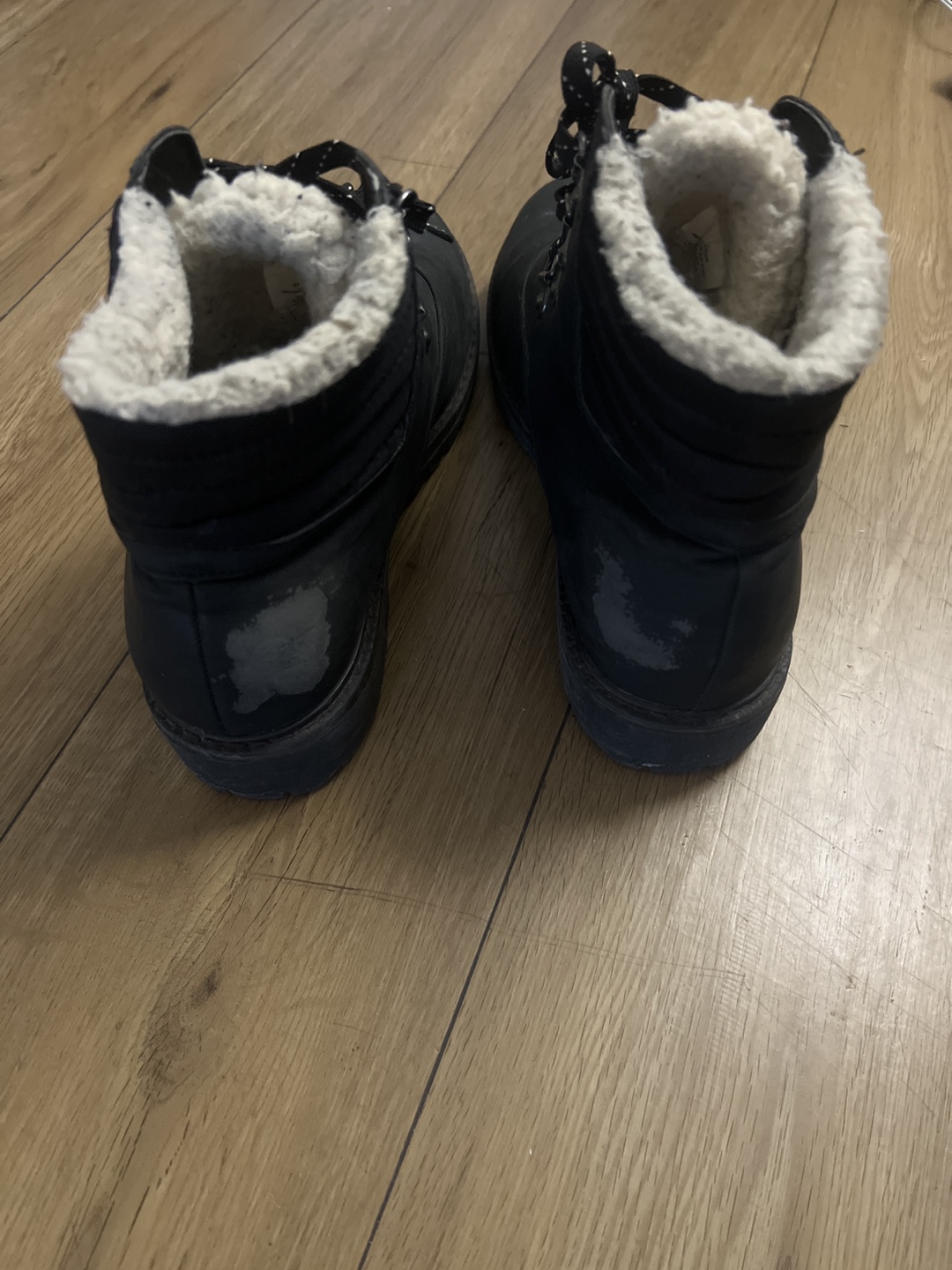 Black Winter Boots with Faux Fur Lining - photo 4