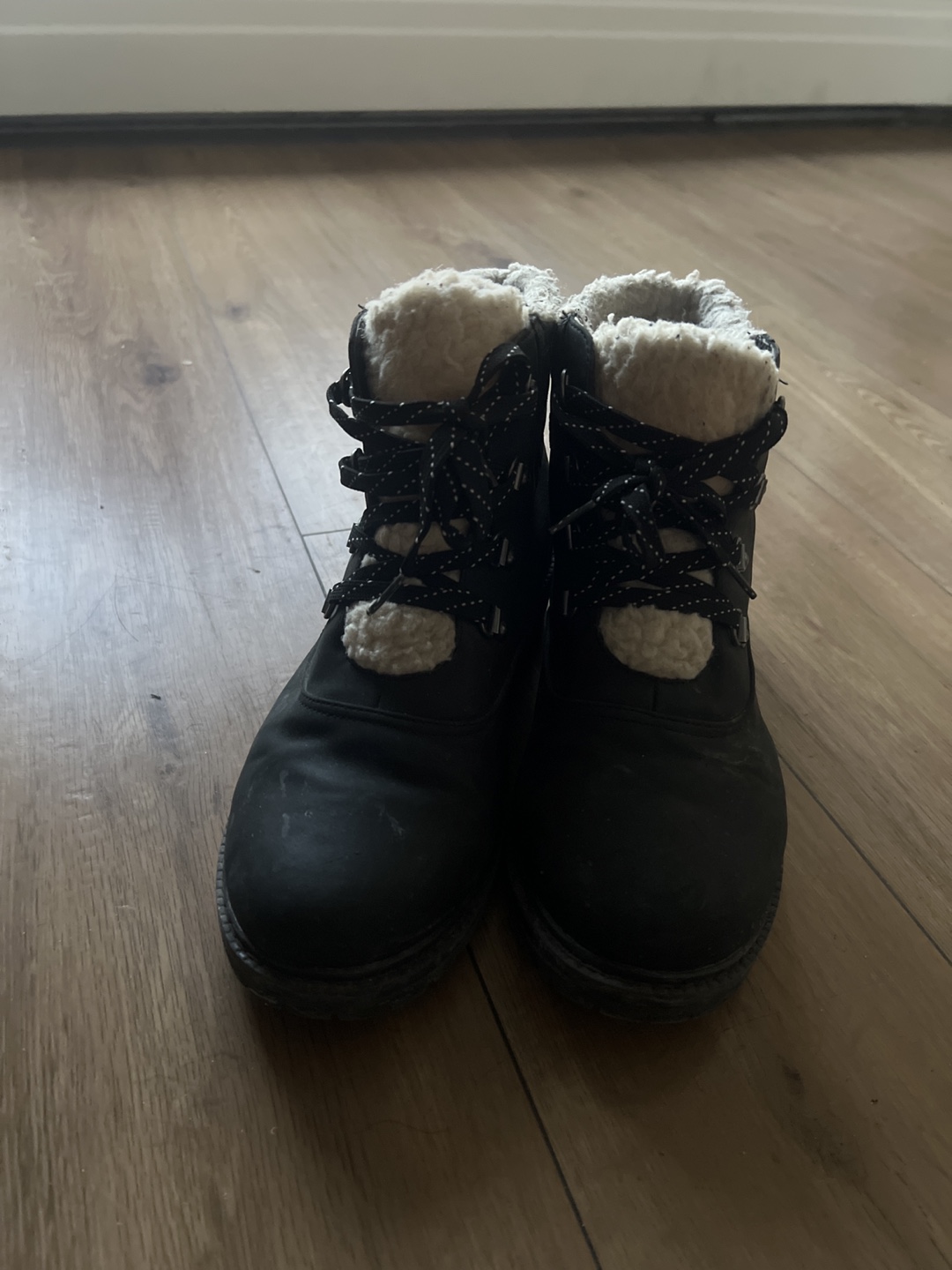 Black Winter Boots with Faux Fur Lining - photo 2
