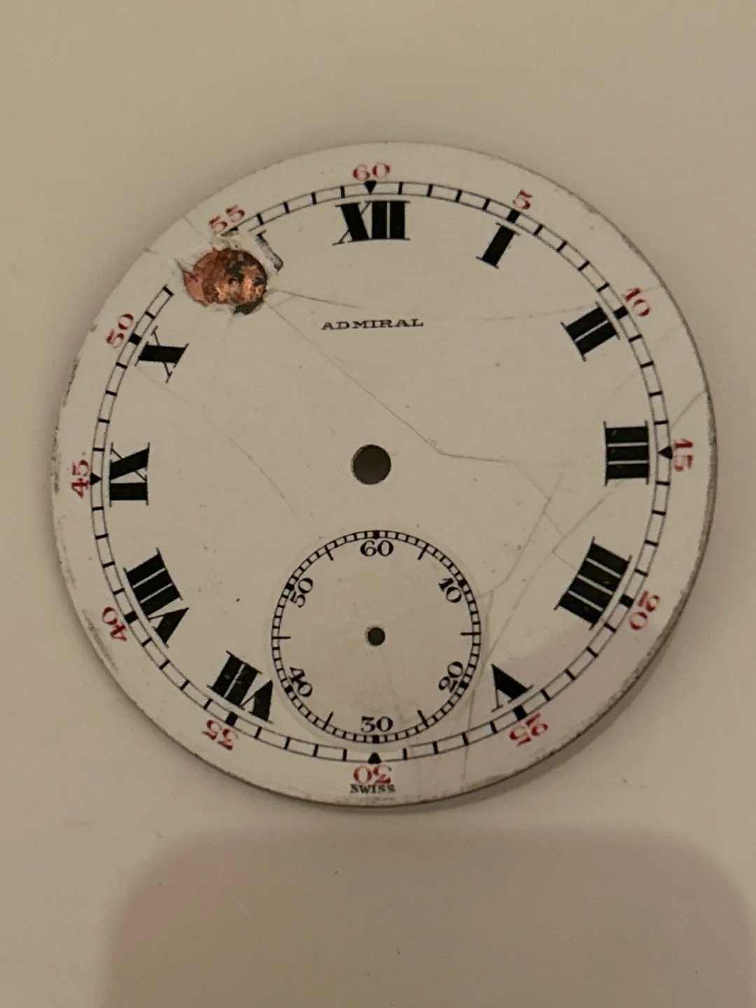 Admiral Antique Watch Face - Damaged thumbnail