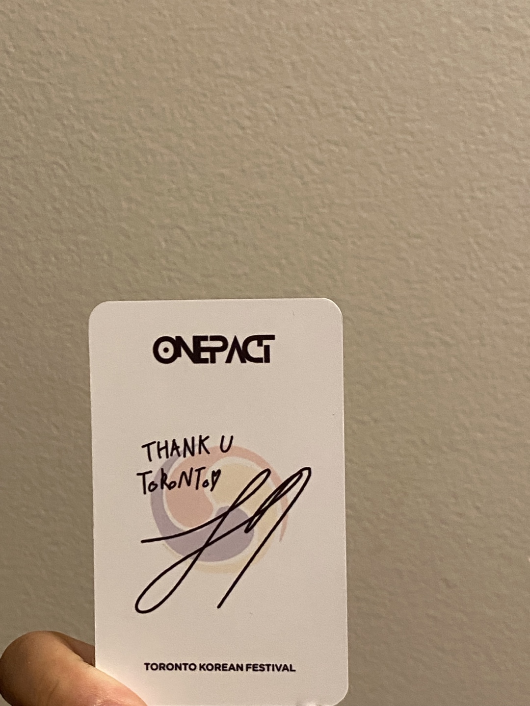 Jongwoo One Pact photo card- Korean Festival Ver - photo 2