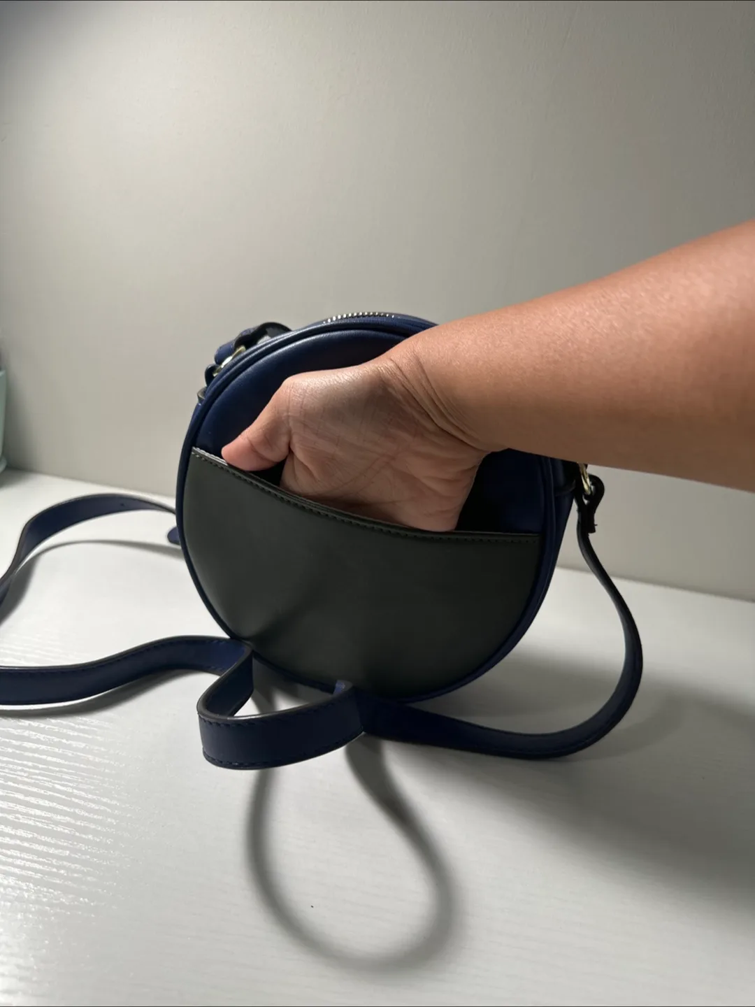 BCBG Round Crossbody Bag - Navy Blue image indicator(3)