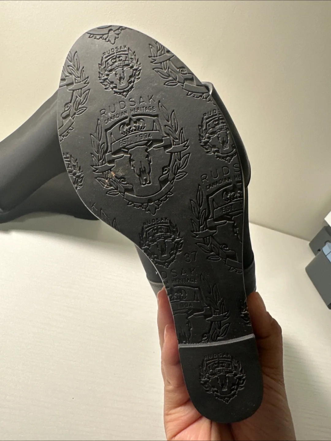 Rudsak Black Wedge Sandals, Size 37 image indicator(2)