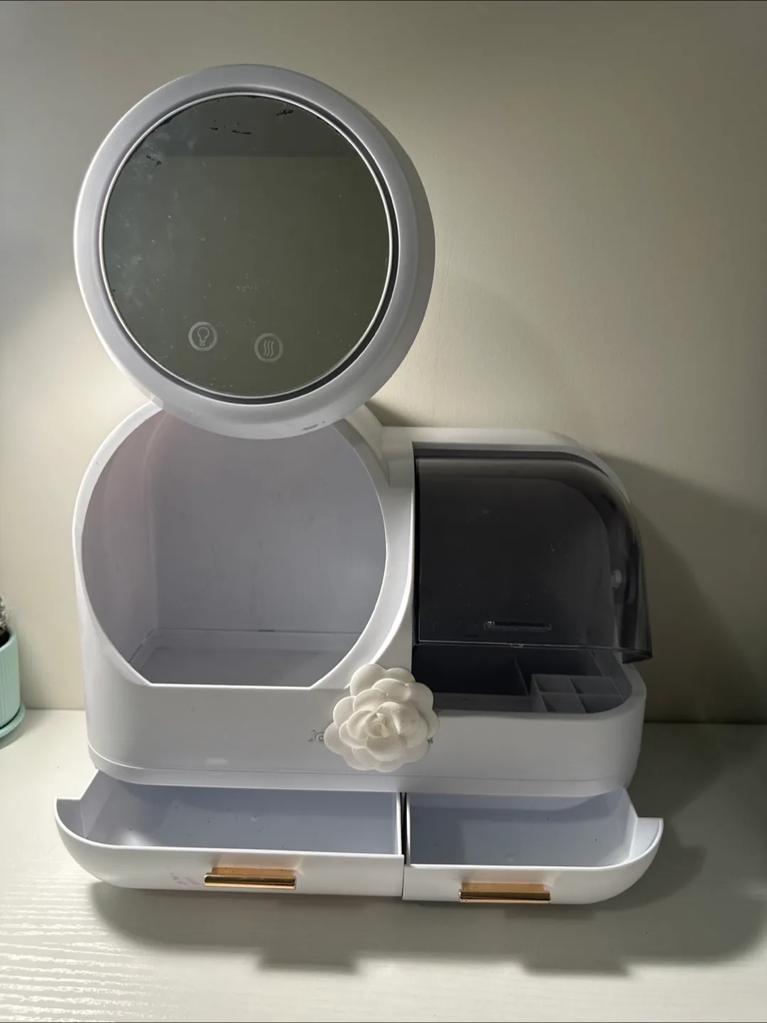 Makeup Organizer with Mirror image indicator(3)
